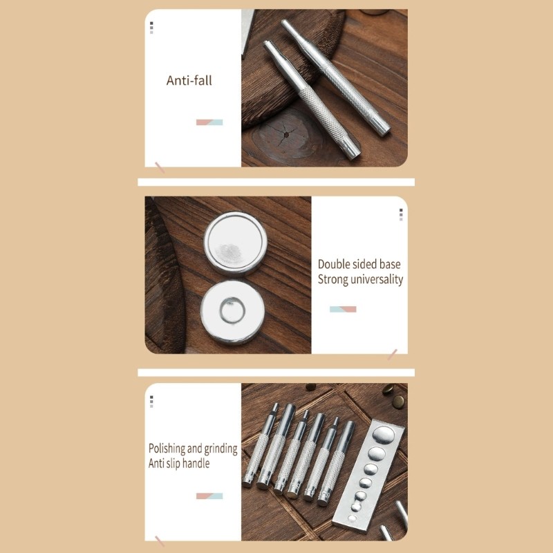 Button Press Studs Installing Punching Tool Base for Leather Working