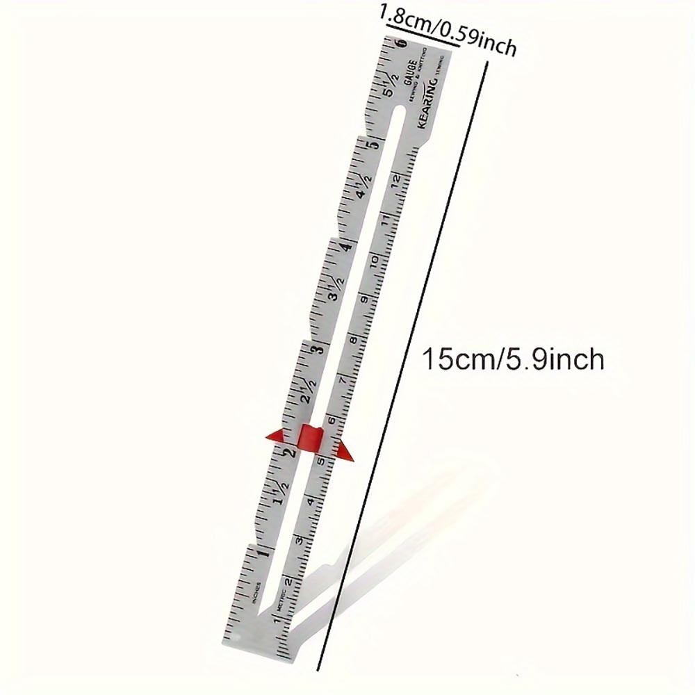 Lightweight Plastic Sewing Gauge, Portable & Versatile, for Quick Measurements