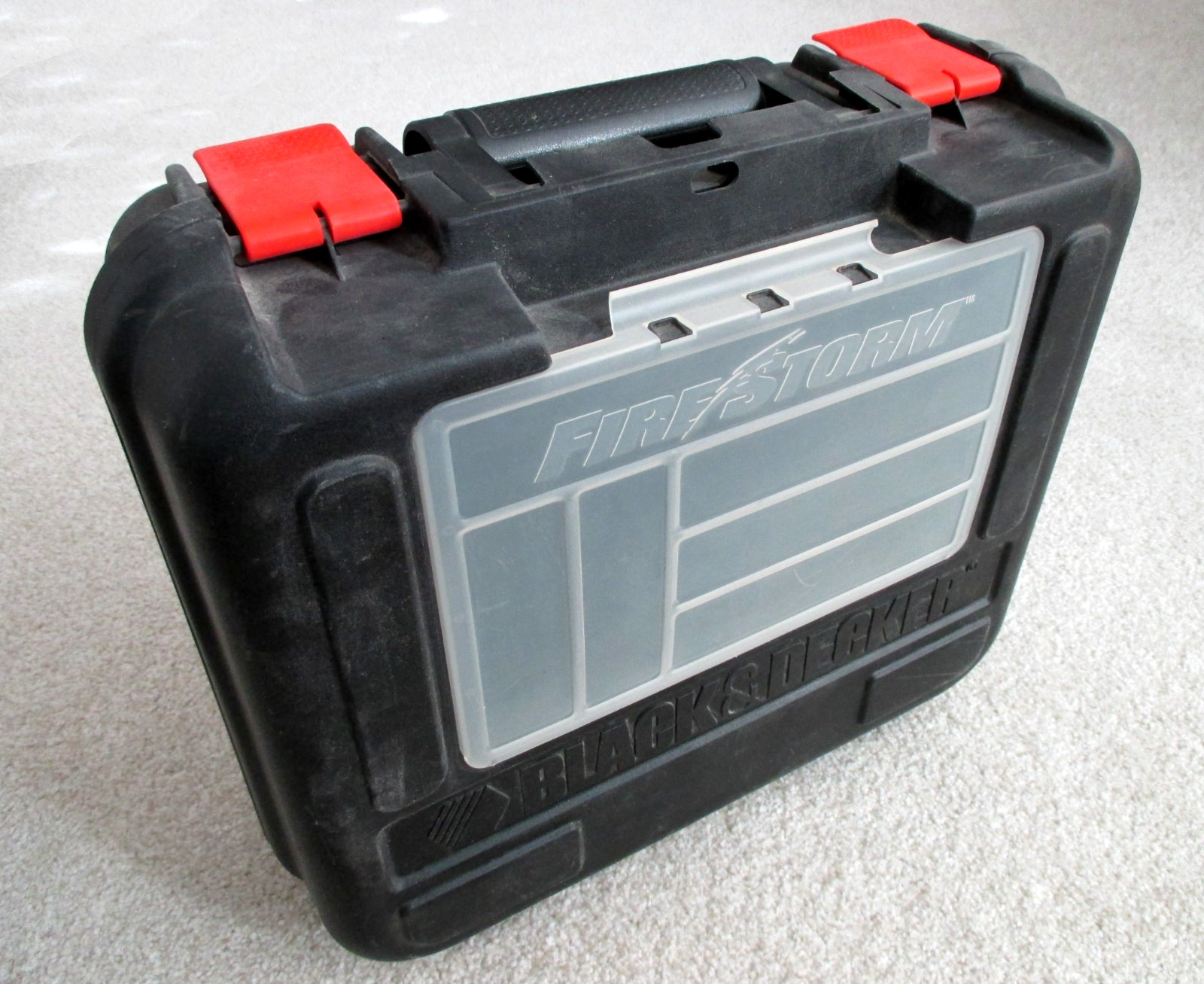 BLACK DECKER FireStorm Contractor Tool Case fits Cordless Drill kits l4″x13″x5″