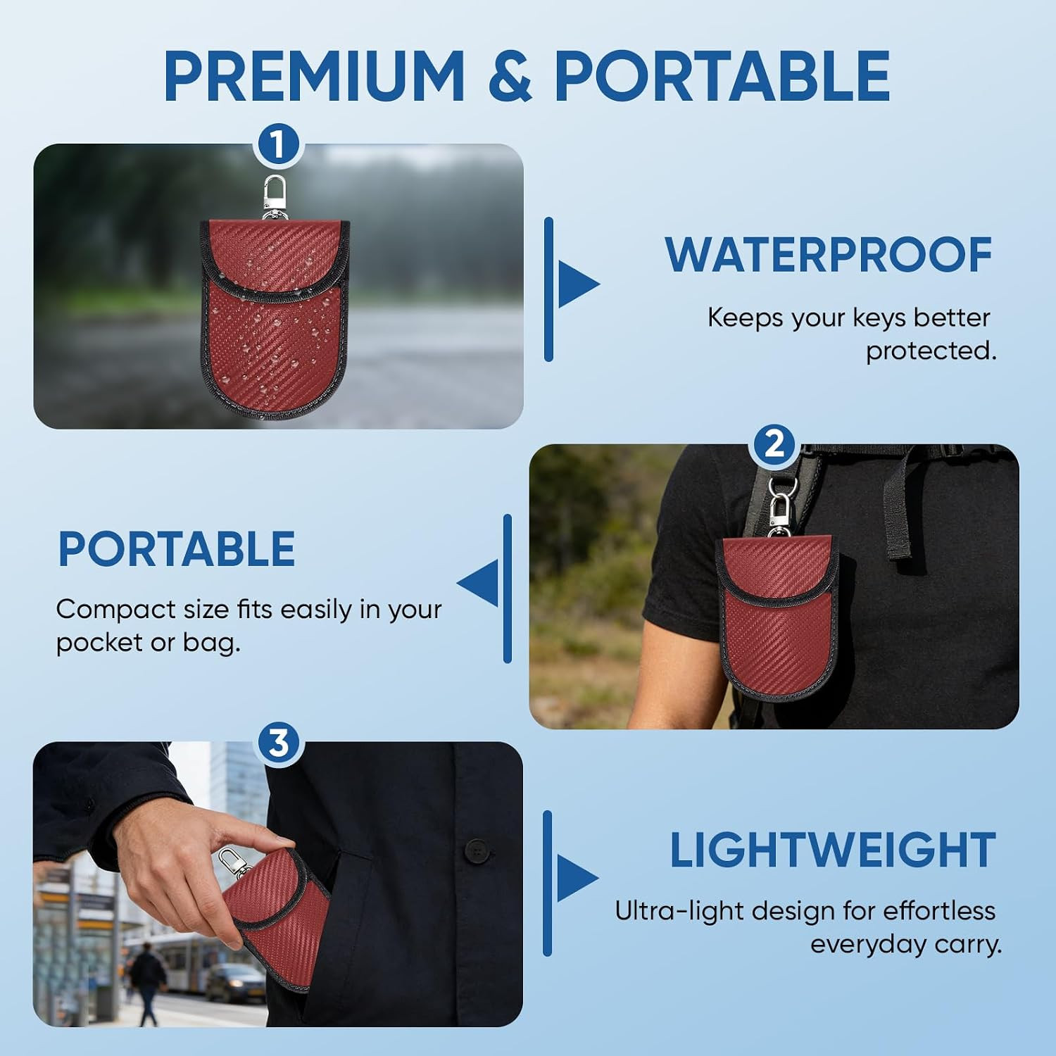 2PK Faraday Bags for Car Keys Fob, 3.25″X4.75″ Faraday Cage Protector, Car RFID
