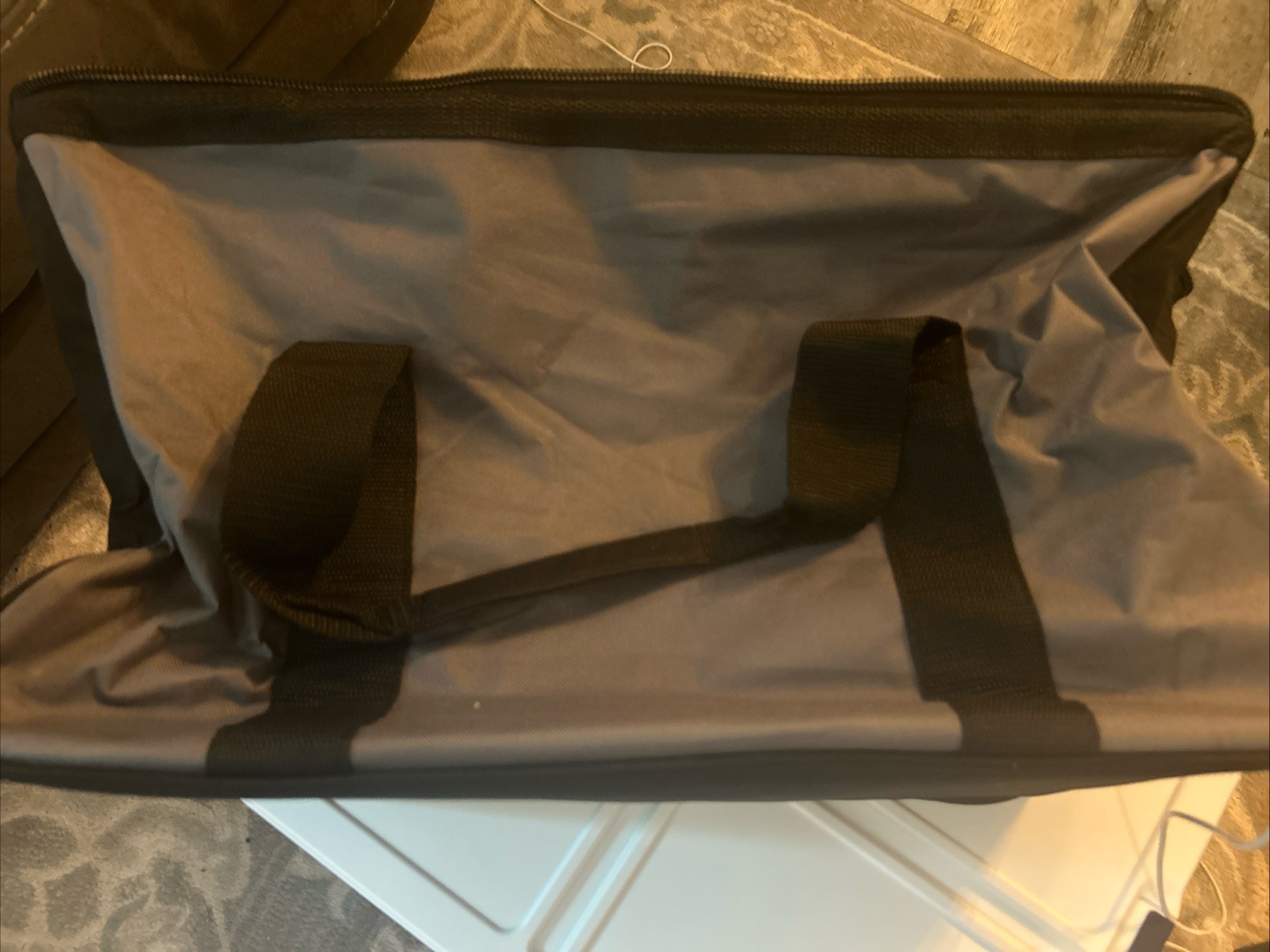 Porter Cable Heavy Duty Tool Tote Bag Zippered 20 X 12 X 10.5 Gray / Black