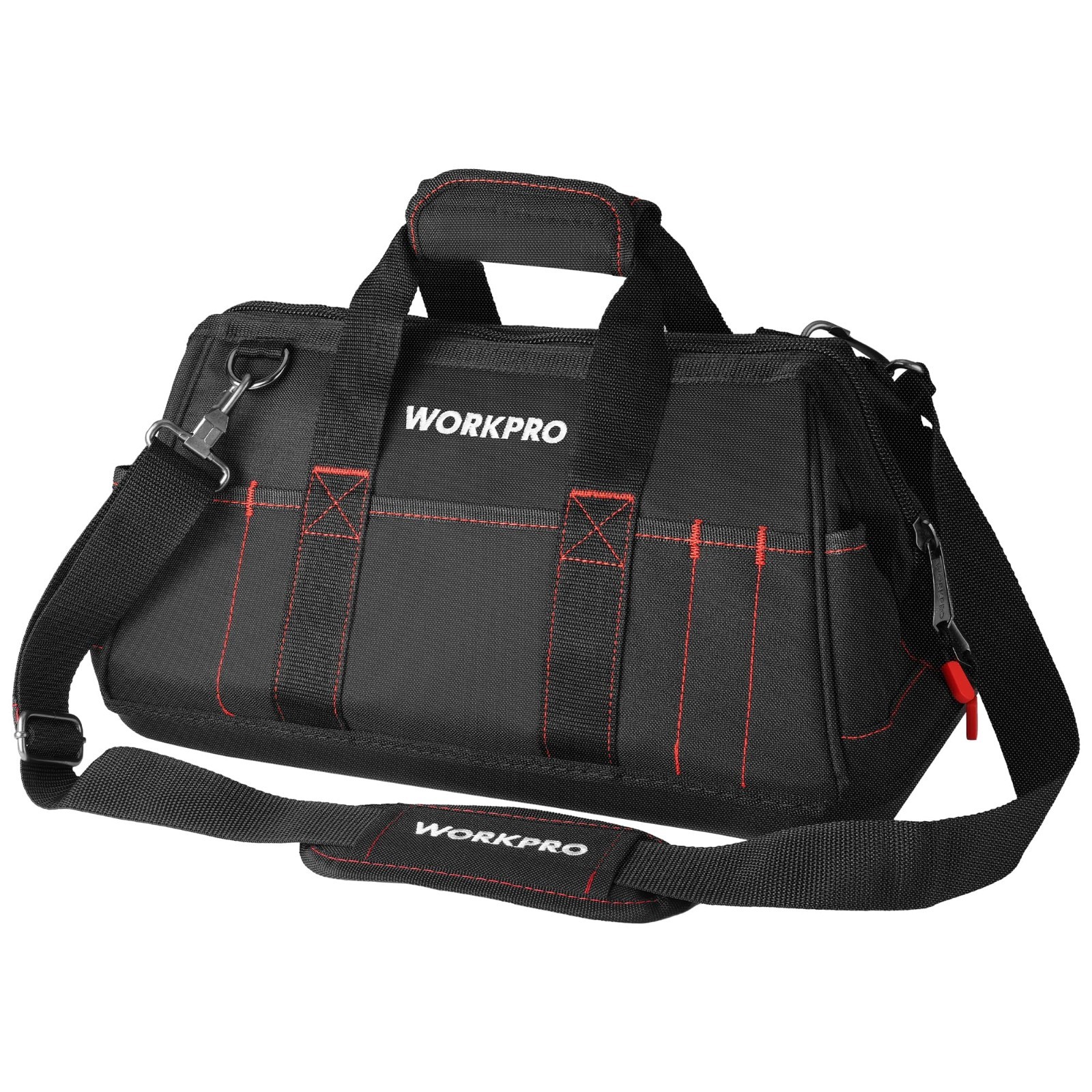 16″ Wide Mouth Tool Storage Bag with Waterproof Base, Heavy-Duty Organizer, Dura