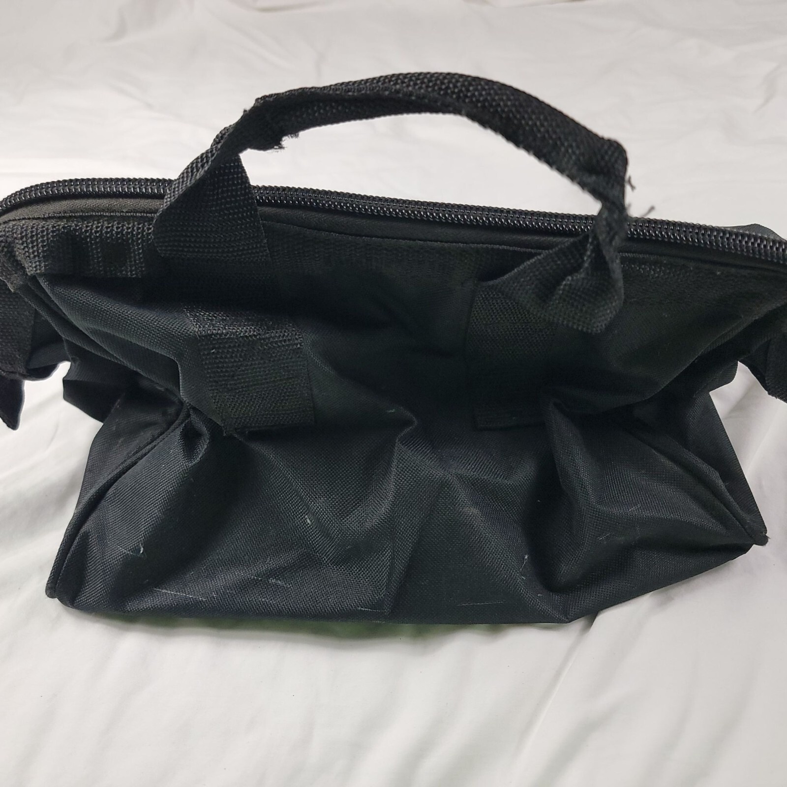 Craftsman Large Mouth Tool Bag Heavy Duty Black Red Polyester With Zipper