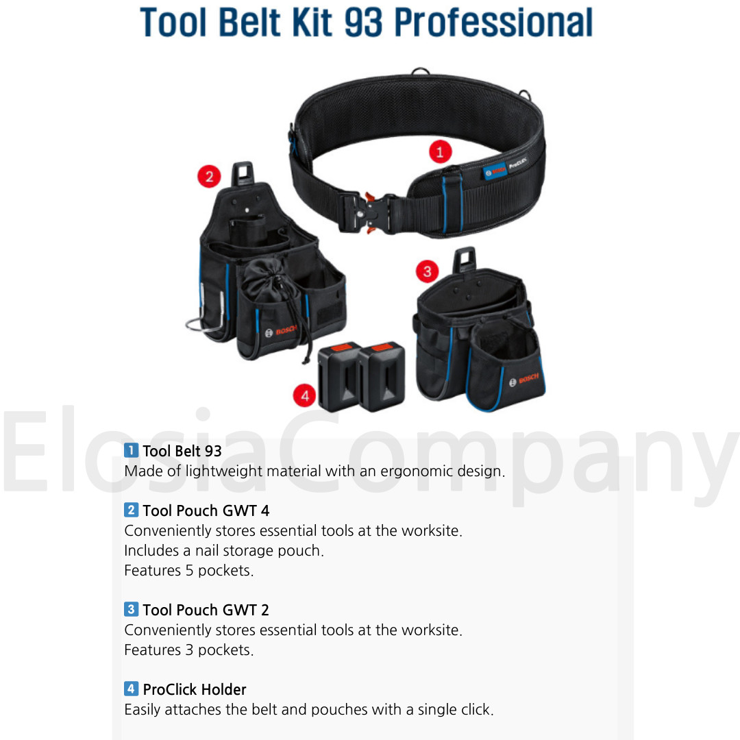 Bosch Tool Belt 93 Kit SET Professional Tool Bag Genuine – EXPRESS