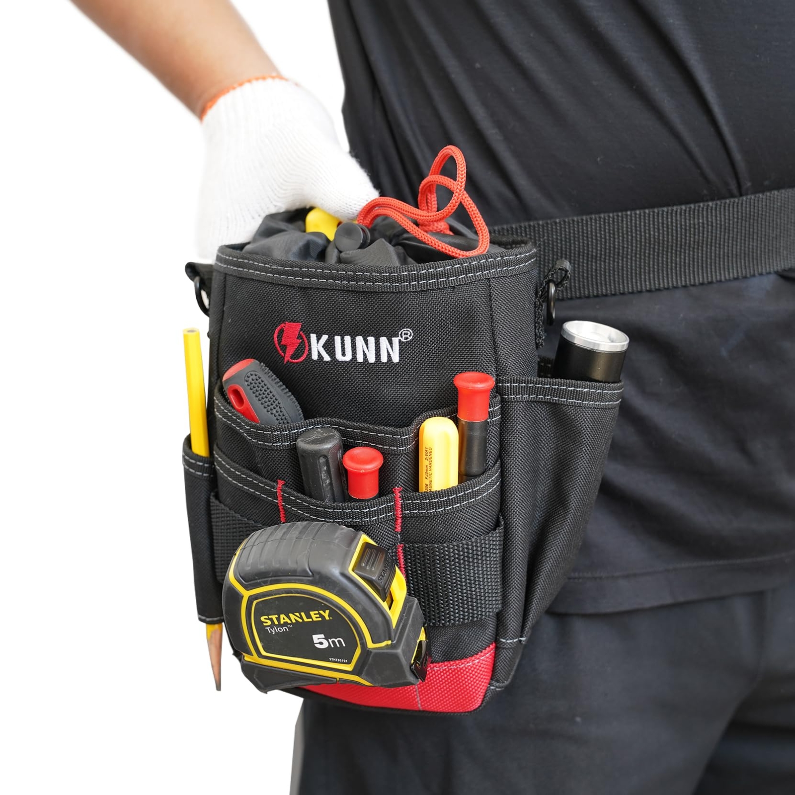Small Tool Pouch Utility Tool Belt Pouchescompact Top Drawstring Closure Electri