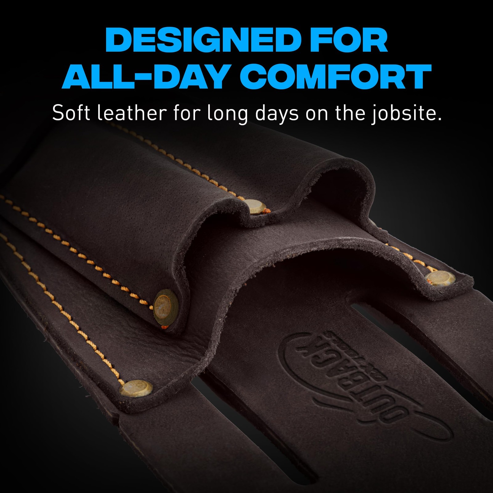 Leather Utility Knife Pouch Heavy Duty Tool Belt Holder Box Cutter Fits 2 Inch