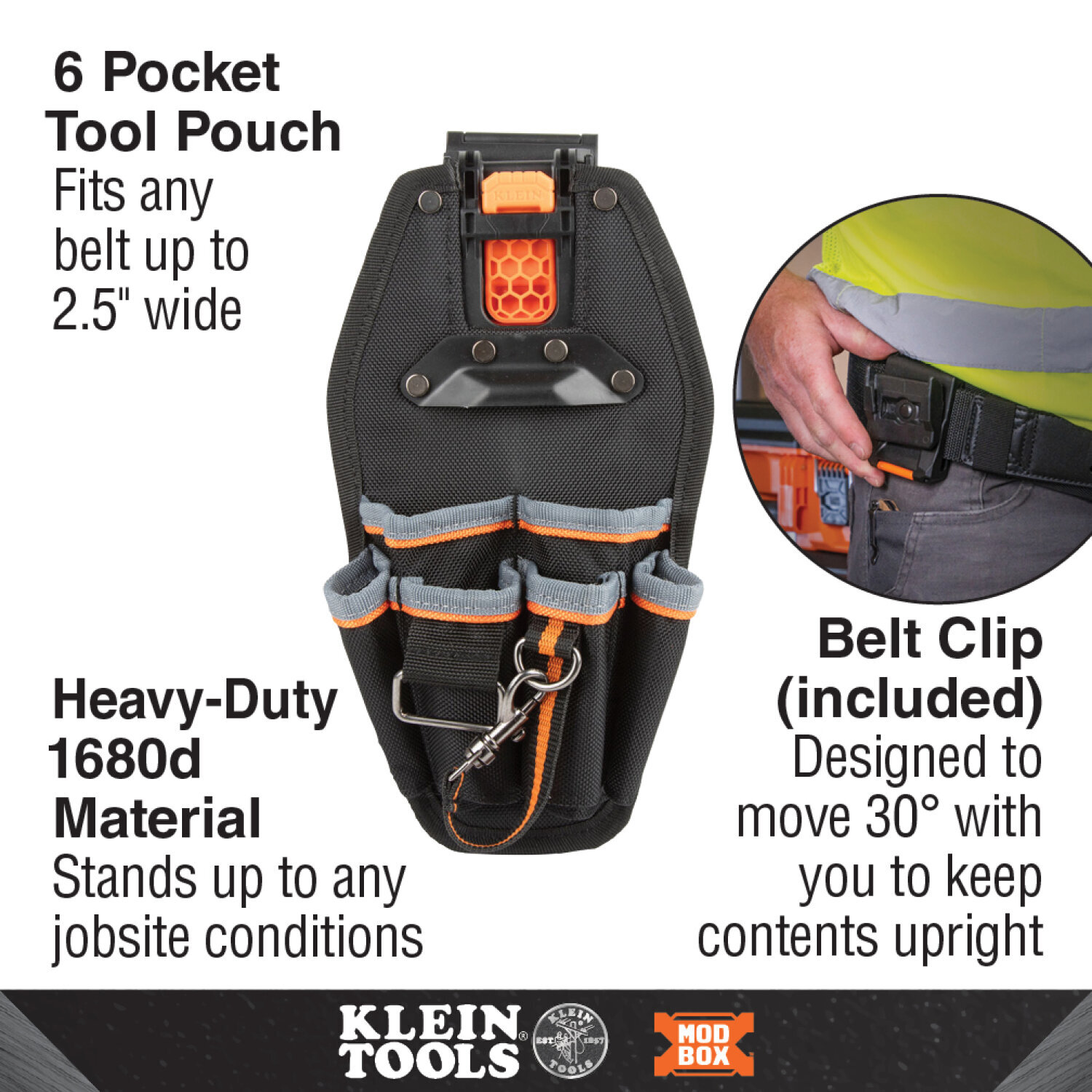 Klein Tools 55830MB MODbox 6-Pocket Tool Pouch