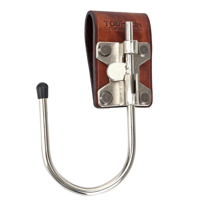 2 Packs Leather Metal Tool Hook Hanger Drill Carry Belt Workshop Holster-TOURBON