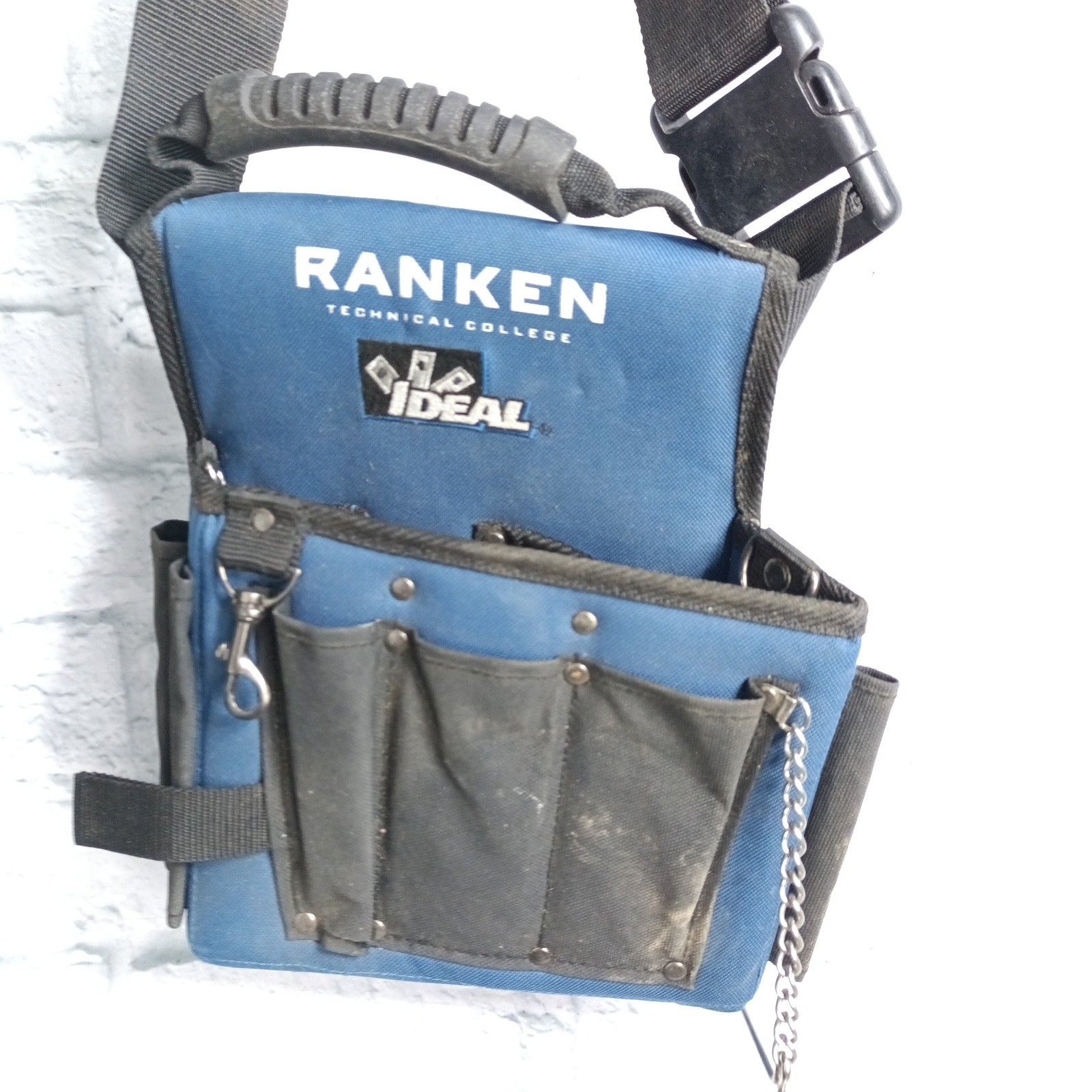 IDEAL Journeyman Electrician’s Tote Tool Pouch Blue/Black Fabric RANKEN s10