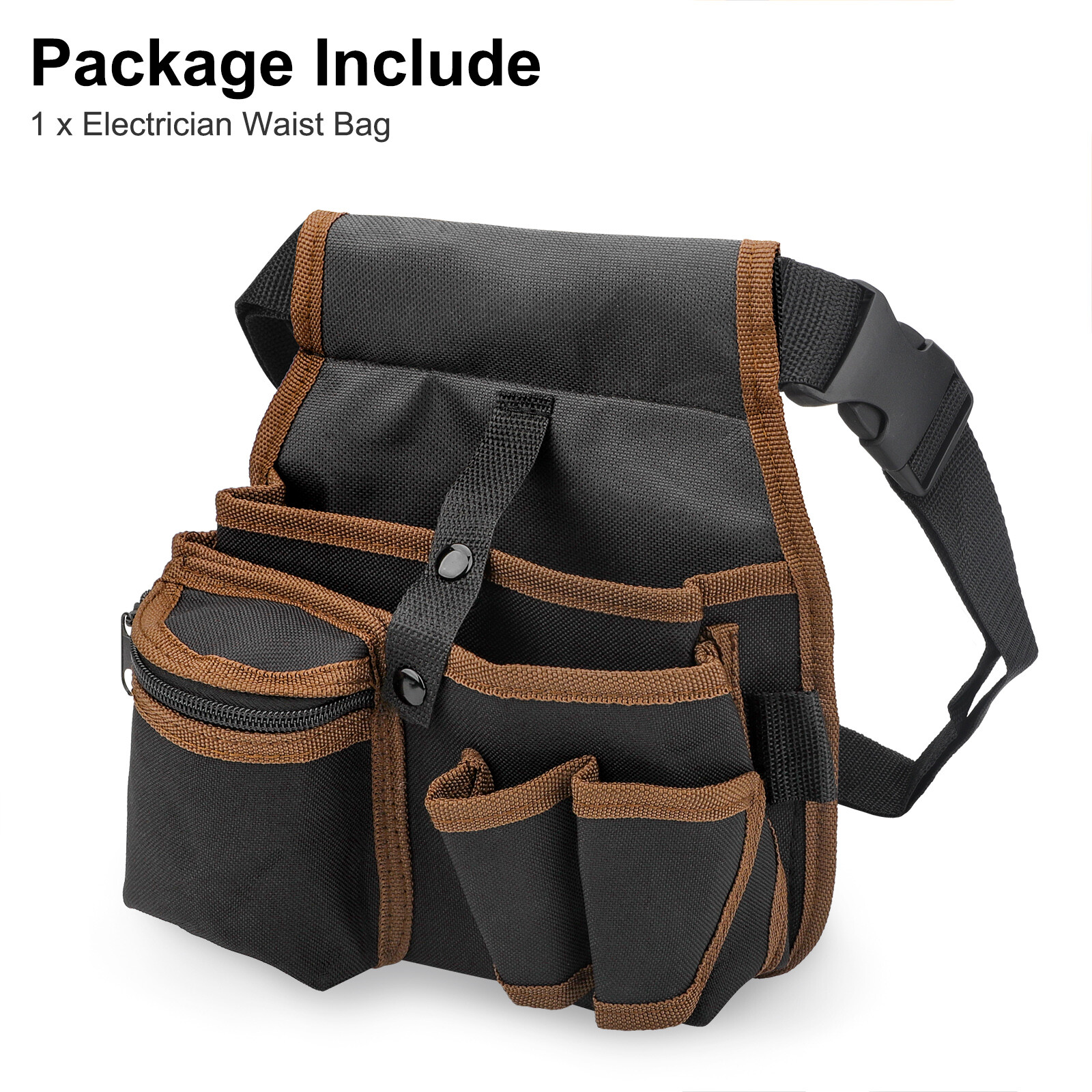 Electrician Fanny Pack Belt Tool Pouch,Toolkit Drill Hardware Storage Waist Bag