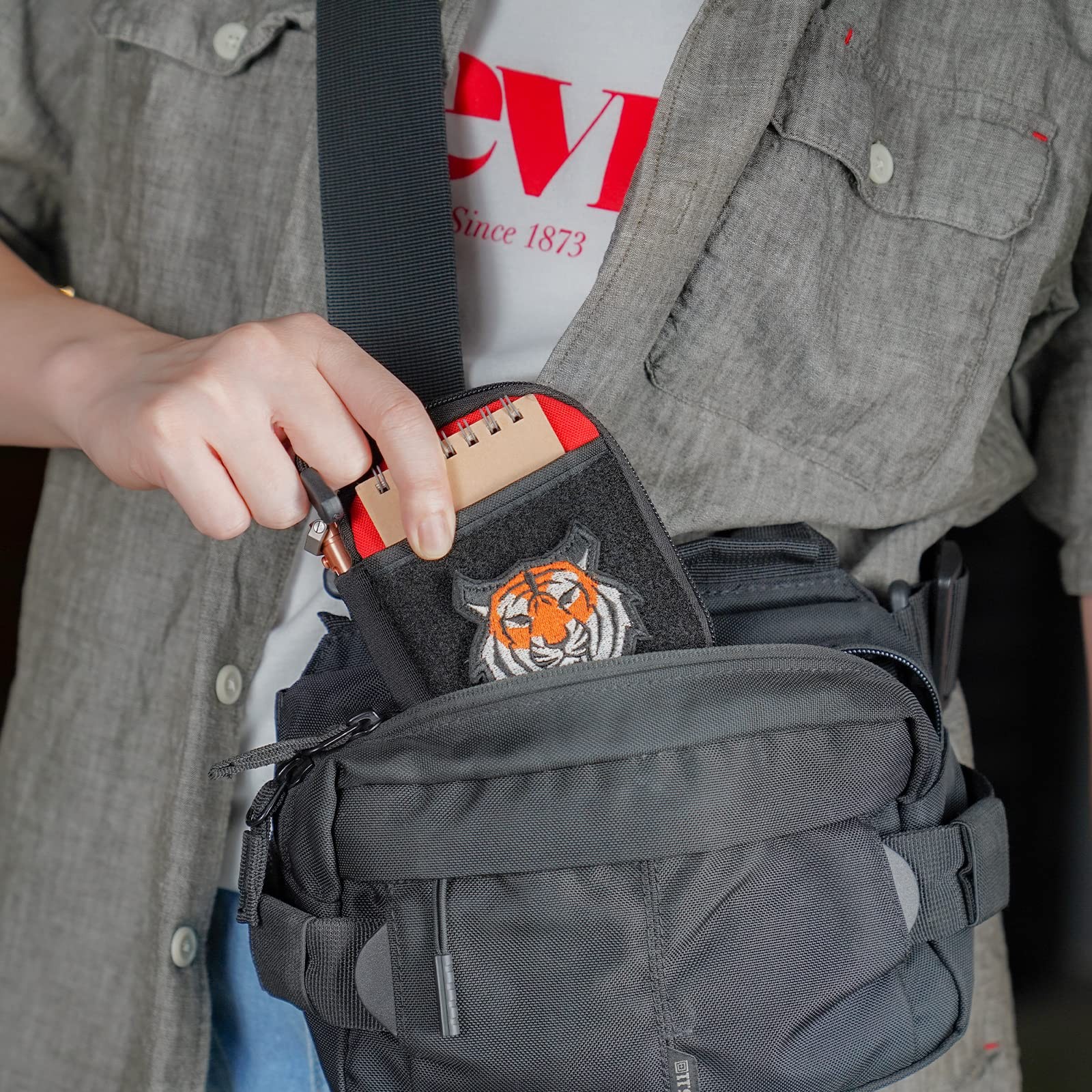 SP1 EDC Pouch, Pocket Organizer, Mighty Pouch for Men, EDC Bags with Patches …