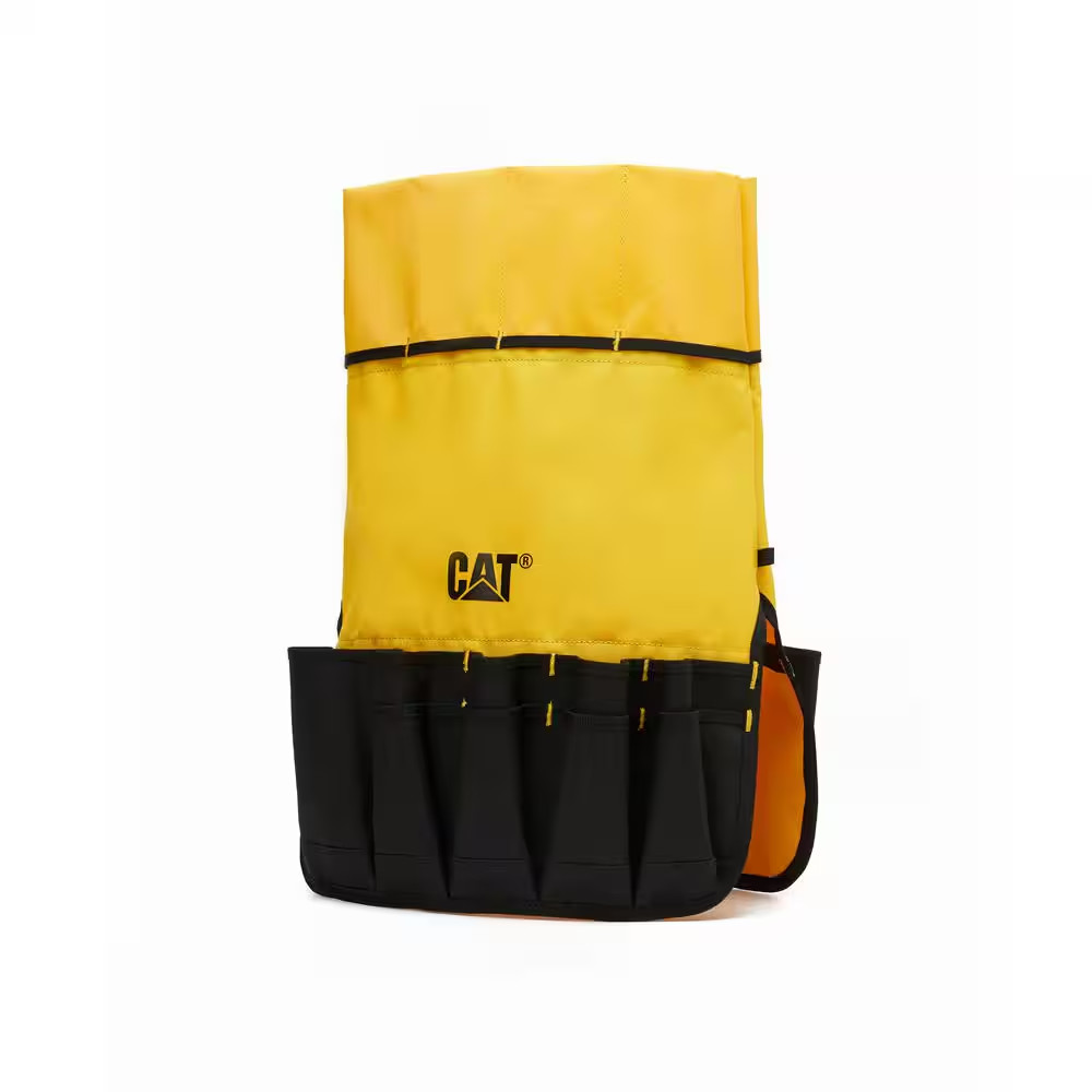 Tool Storage, 18 In., 26 Pockets , Black and Yellow, 600-D Polyester ,Bucket Org