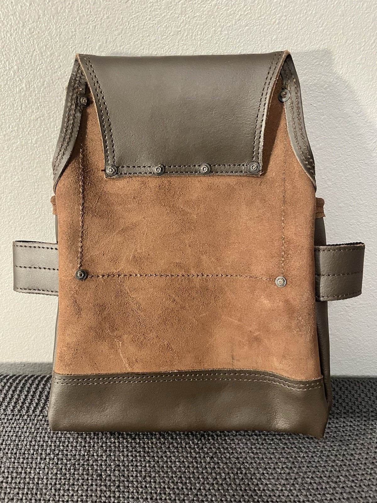 Graintex Leather Tool Pouch 5 Pocket Tanned Leather Brown Belt Pouch