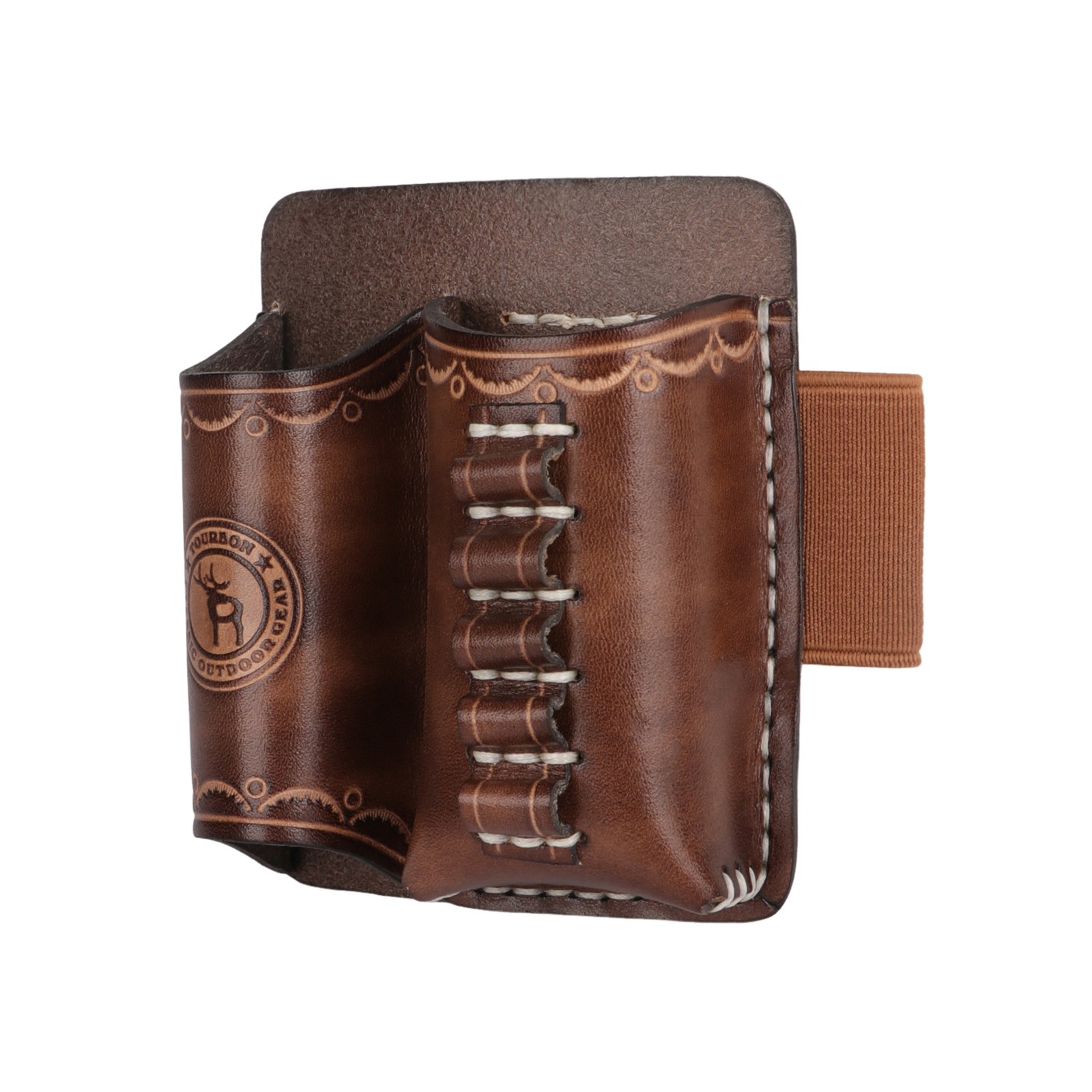 TOURBON Leather 4-in-1 Tools Belt Holder EDC/Flashlight/Bits Adapte