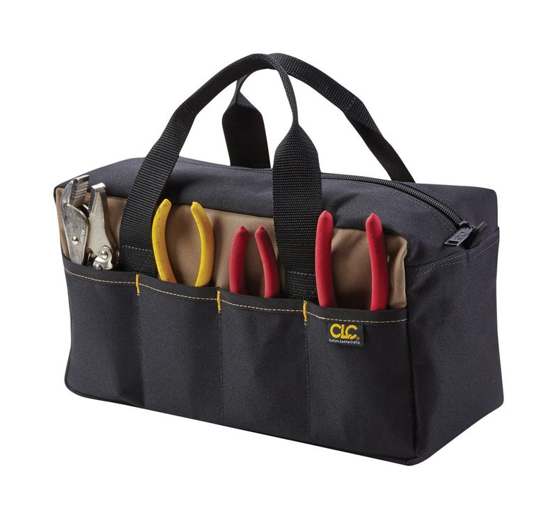 CLC 5.5×6 Polyester Tool Tote 8 Pocket Black/Tan