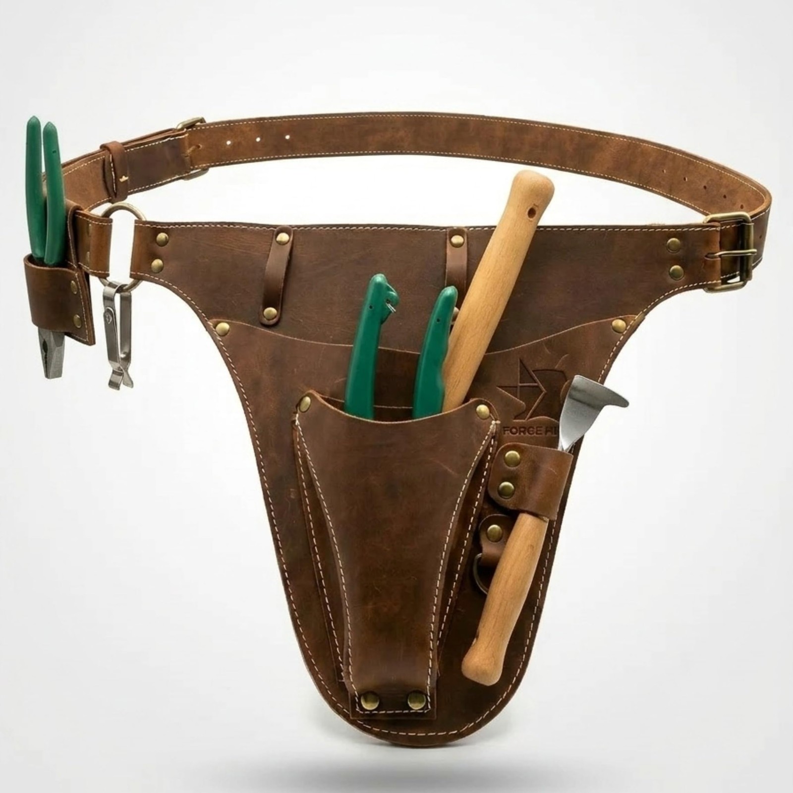 Leather Garden Tool Belt for Men & Women – Handmade Crazy Horse Leather Utili…