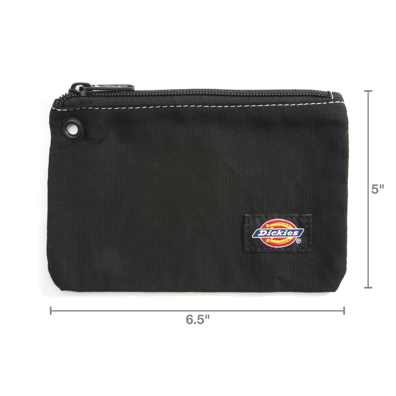 Dickies Set of 3 Small Canvas Utility Pouches, Zippered, for Small, Black