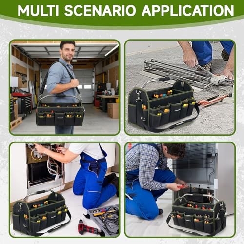 20In Electrician Tool Bag – Foldable – Heavy Duty – Open Top – 20IN