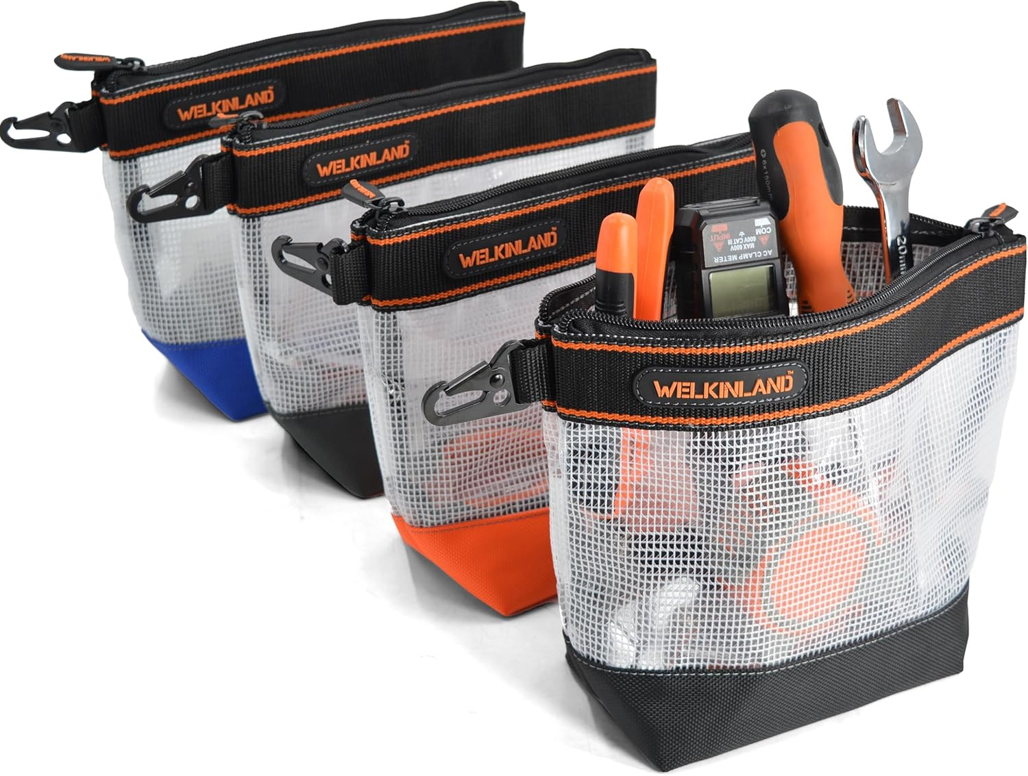 16″ Tool Bag Set with 4 Zipper Pouches for Ultimate Organization & Storage