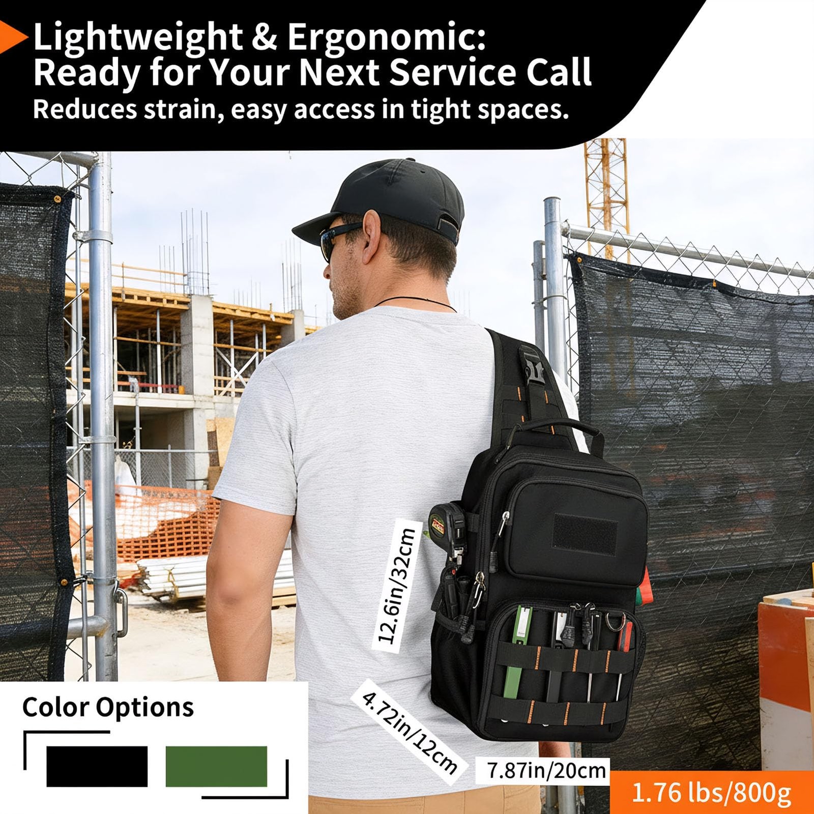 Rexmore Tactical Electrician & HVAC Tool Chest Bag with 3 Point Harness 15