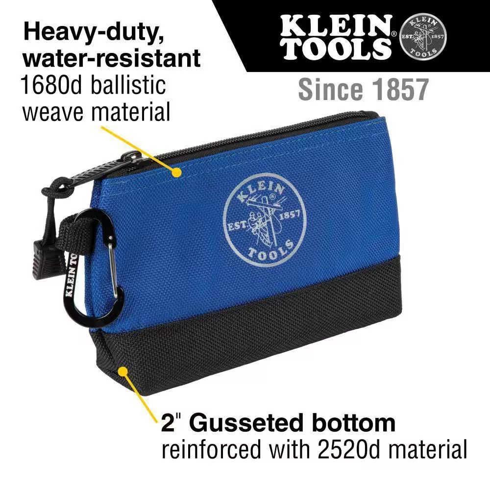 7 In And 14 In Multi Size Zipper Tool Bags Stand Up Storage 2 Pack Klein Tools