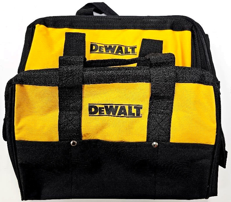 2) Dewalt Tool Bag W/ RAILS Case 13″ x 10 x 9 Canvas For 20V Drill, Battery, Saw