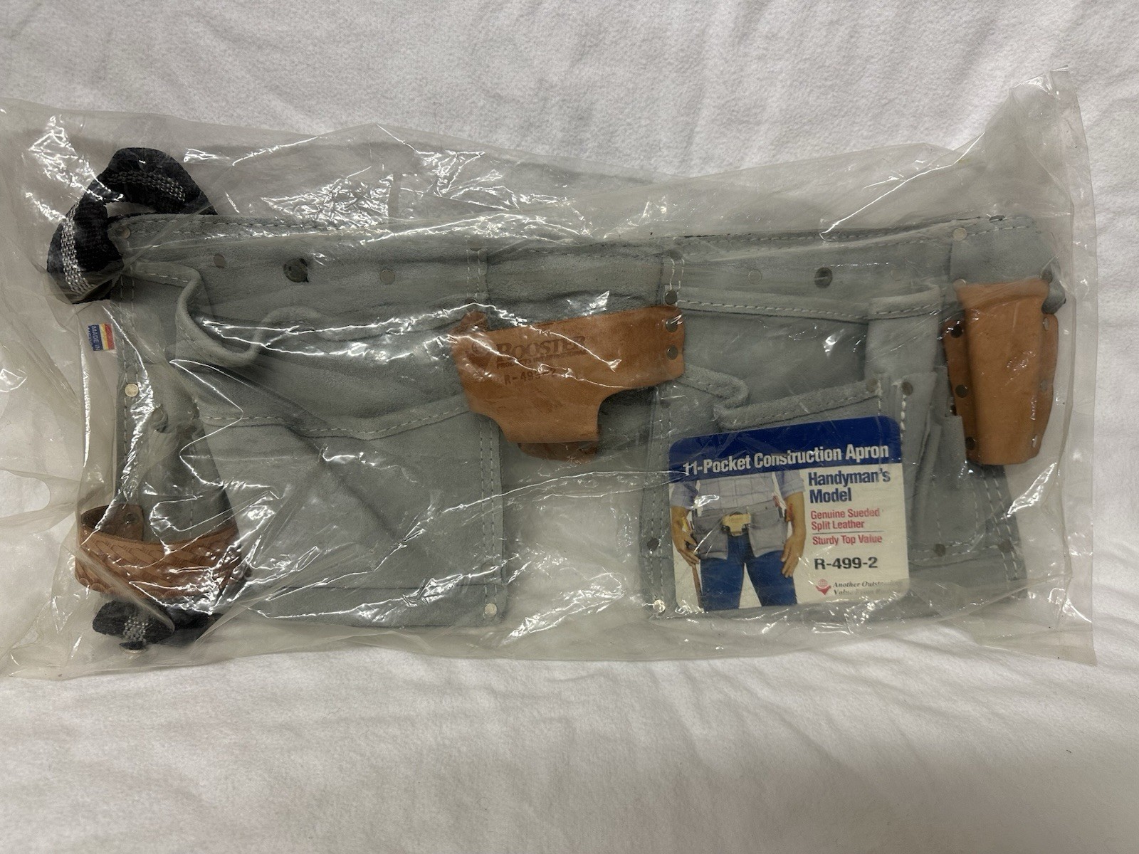 Rooster Construction Apron Carpenter Tool Belt Leather R-499-2 11 Pockets