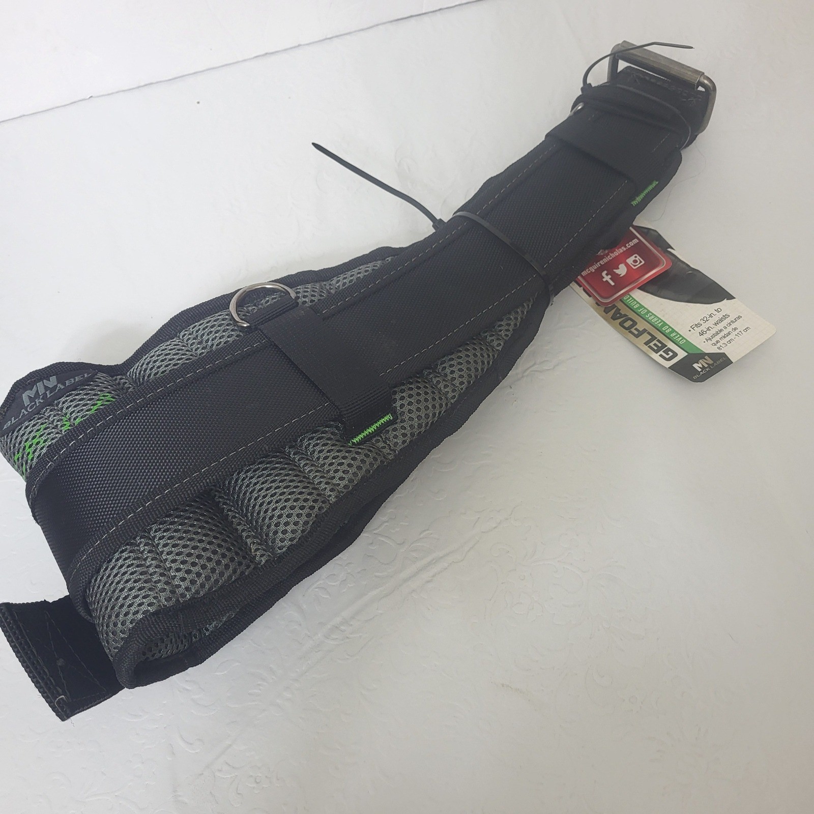 McGuire Nicholas Black Label Gel Foam Belt Fits 32-46″ Waists Padded Work Tool