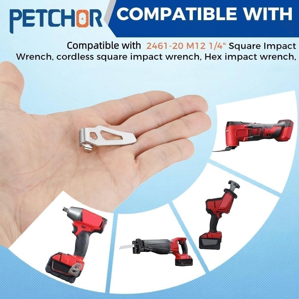 42-70-0490 Belt Clip Hook and Screw for M12 Power Tools, 8PCS 48-67-0010 Belt…