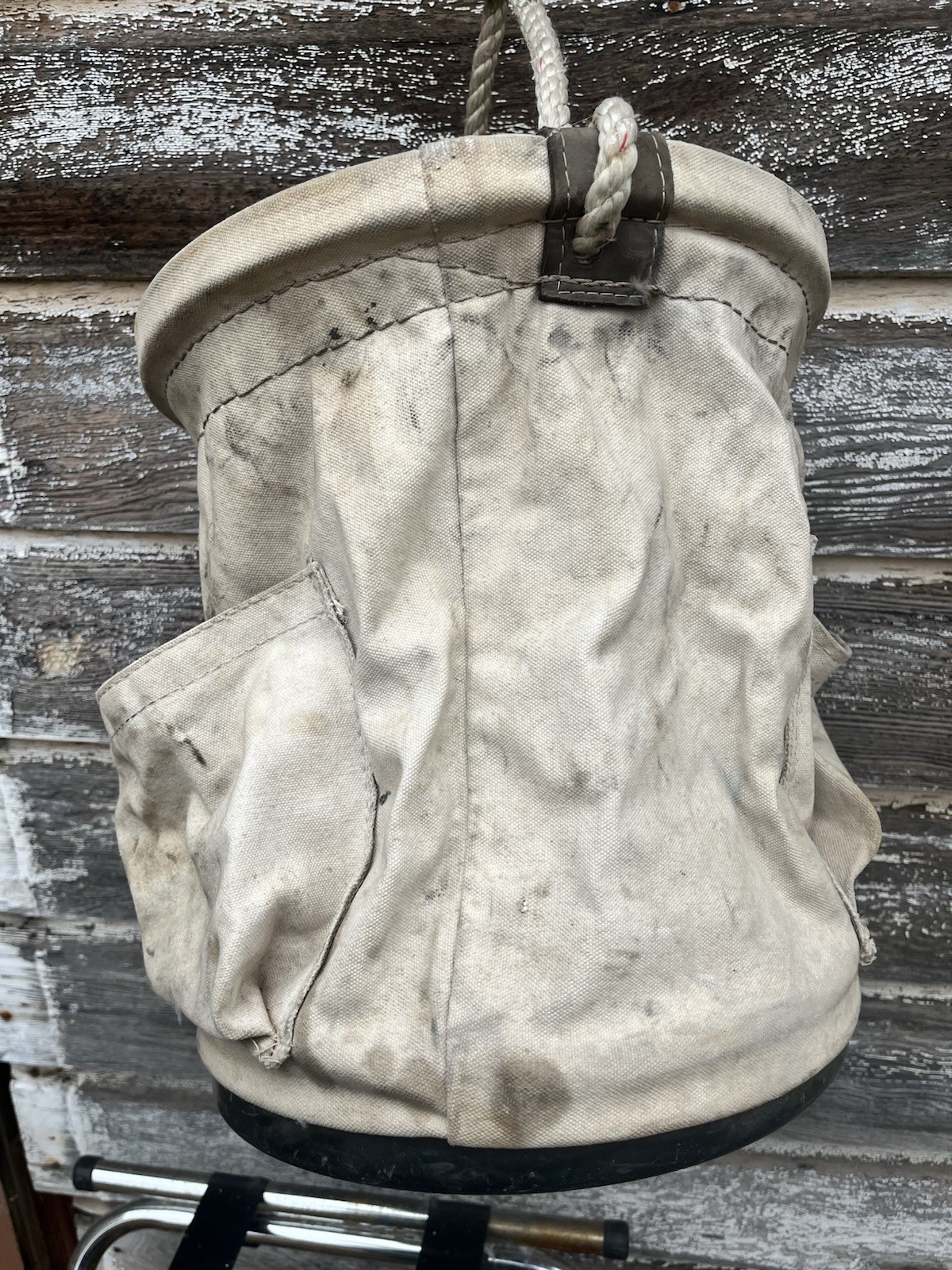 ESTEX Canvas Lineman Tool Bag Round 12” X 14” Model 2071 USA Made W/Pockets
