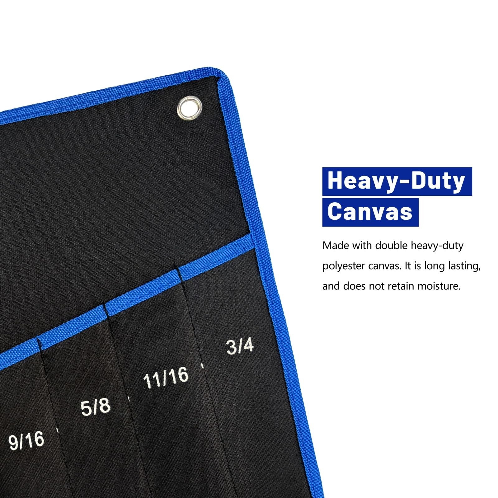 Thaiyuang 2 Piece Tools Wrench Roll Up Pouch – Wrench Organizer Roll Wrench