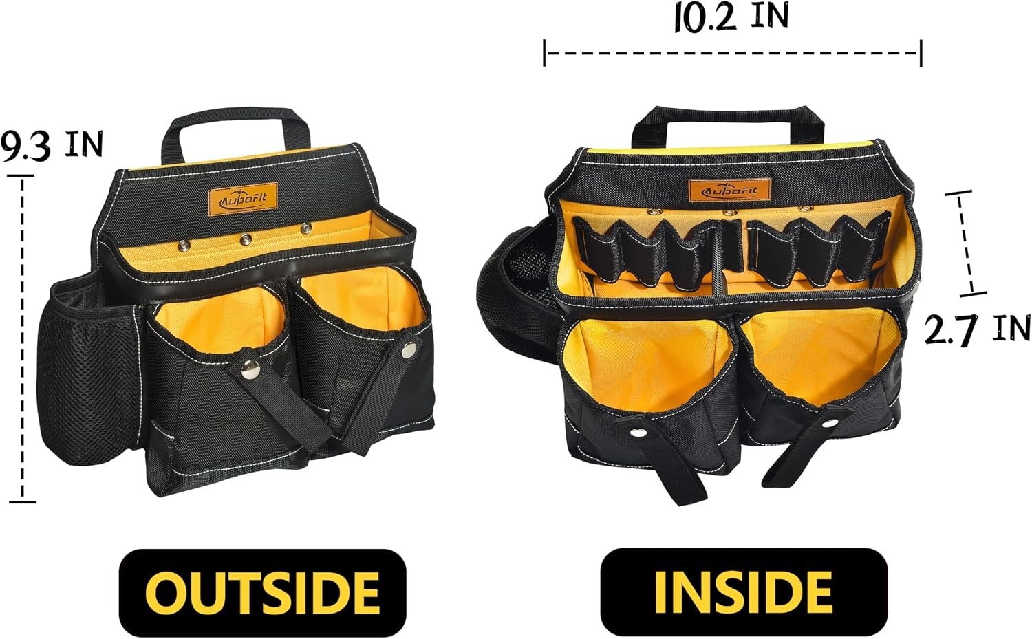 Heavy-Duty 7-Piece Tool Belt Rig: Ideal for Carpenters, Electricians & More