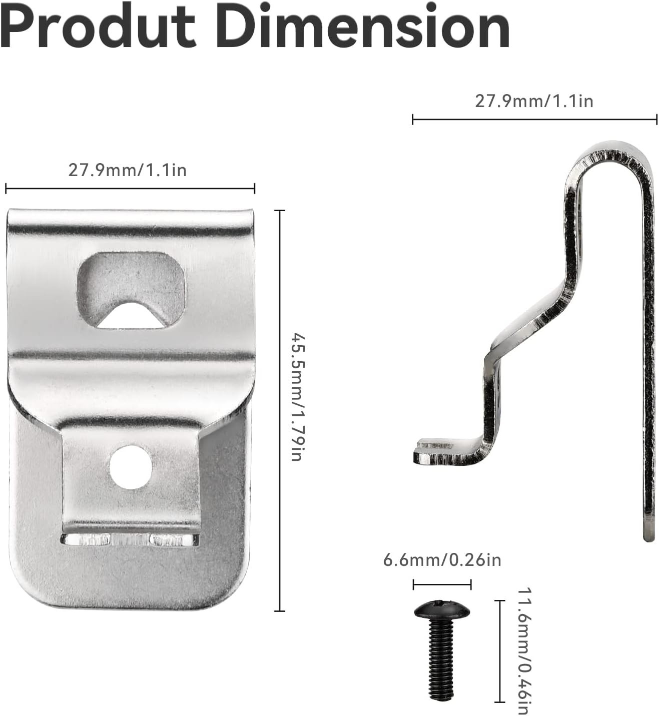 Belt Clips for Dewalt, 6pcs 304 Stainless Steel Drill Tool Clips with Screws …