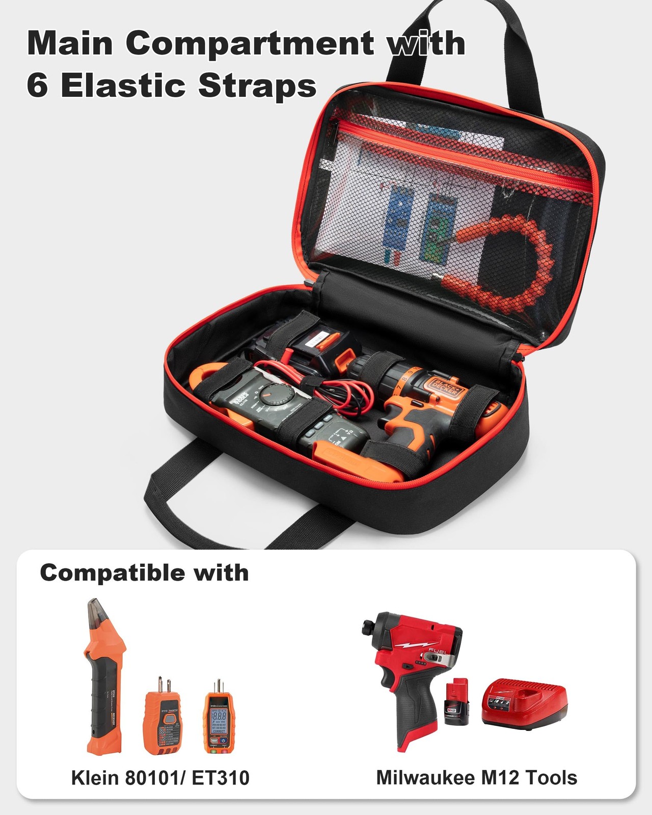 Tool Bag Compatible with Milwaukee M12 Impact Driver, Charger and Battery, Mu…