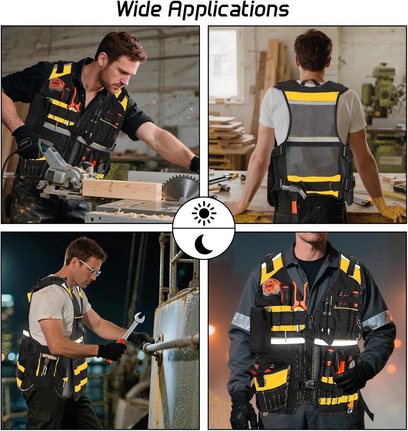 Electrician Tool Vest with Thick Sponge Support – Lightweight & Comfortable Fit
