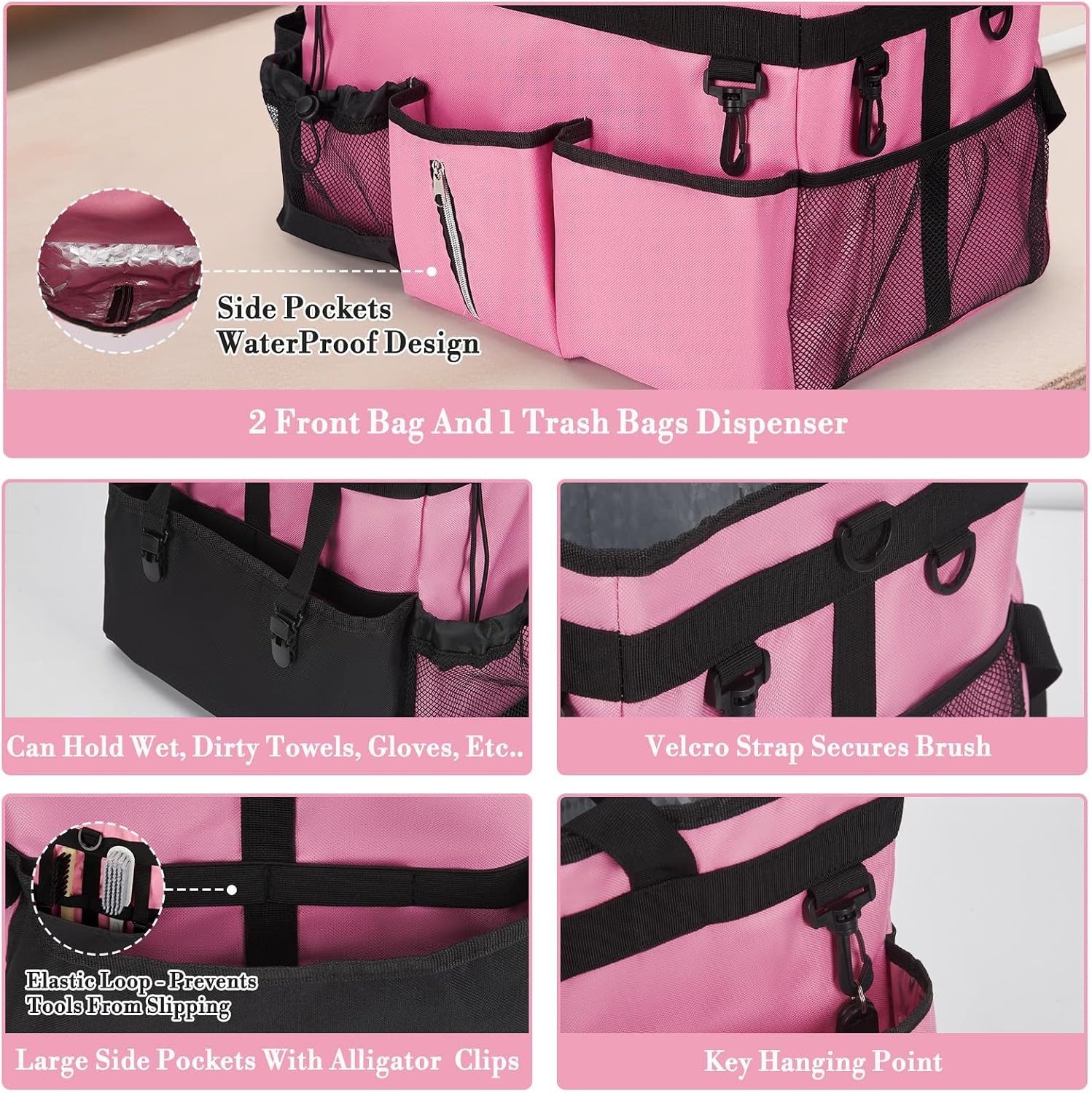 17in Tool Tote Oxford Storage Bag Padded Handle Strap for Electrician Work
