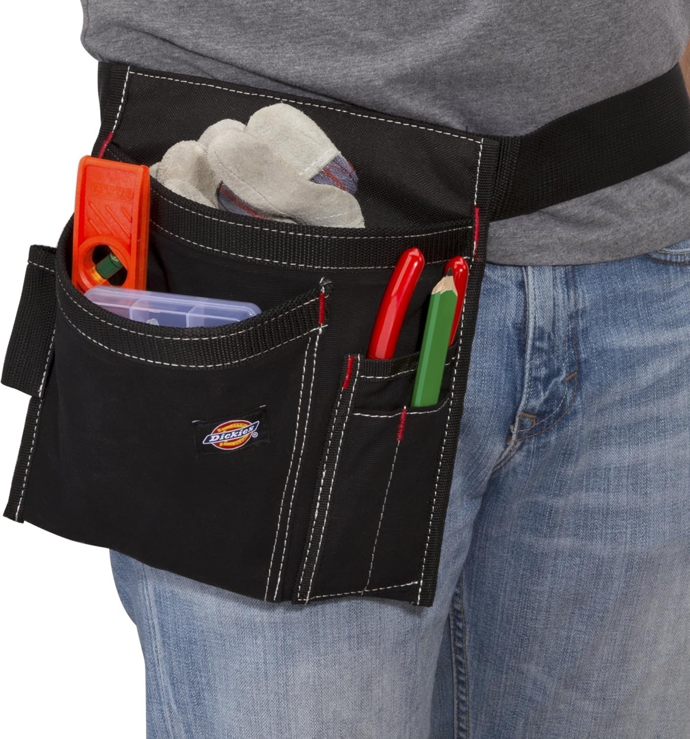 Convenient 5-Pocket Tool Belt Pouch with Durable Construction for DIY Projects