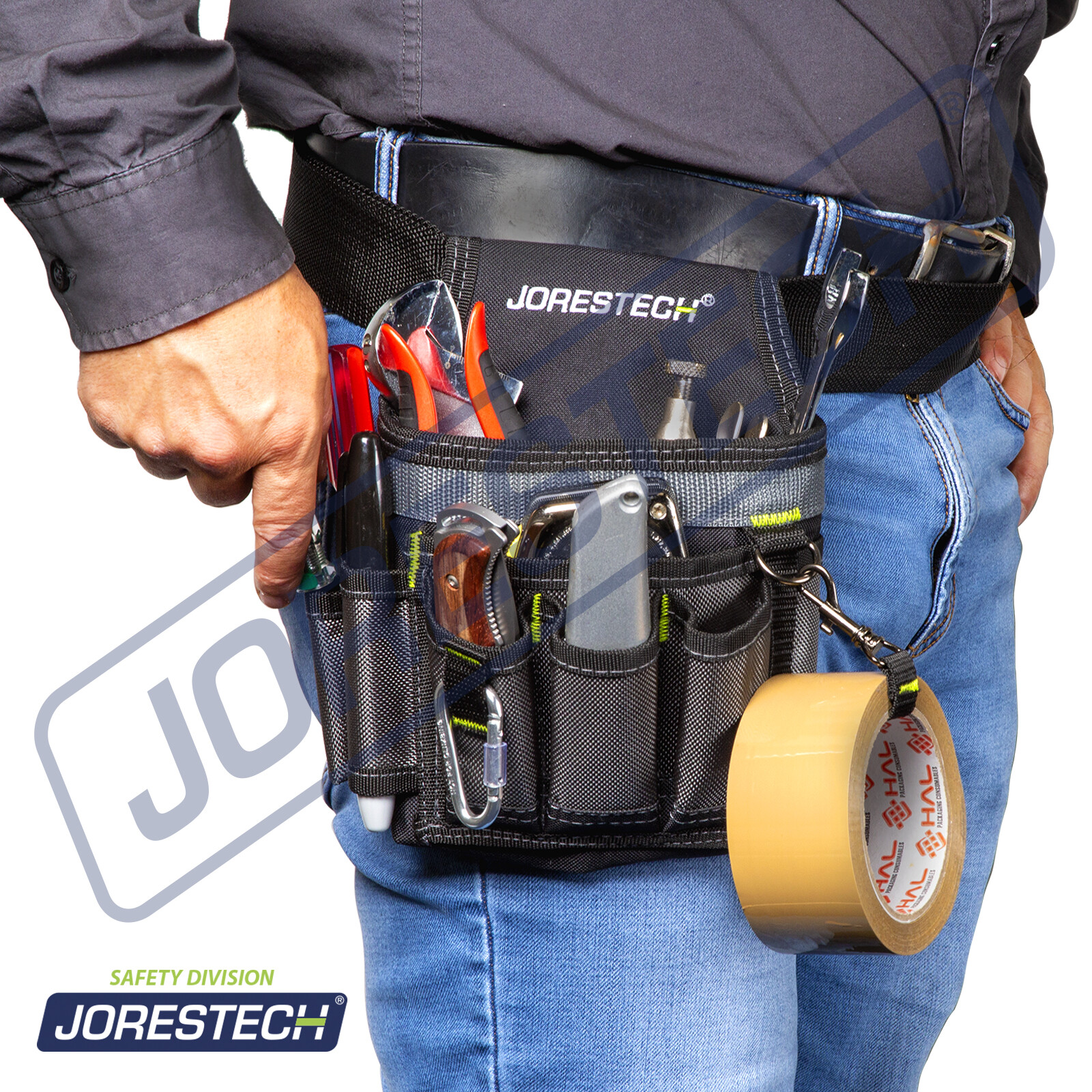 Electrician Tool Bag Waist 6 Pocket Pouch Belt Holder Maintenance JORESTECH