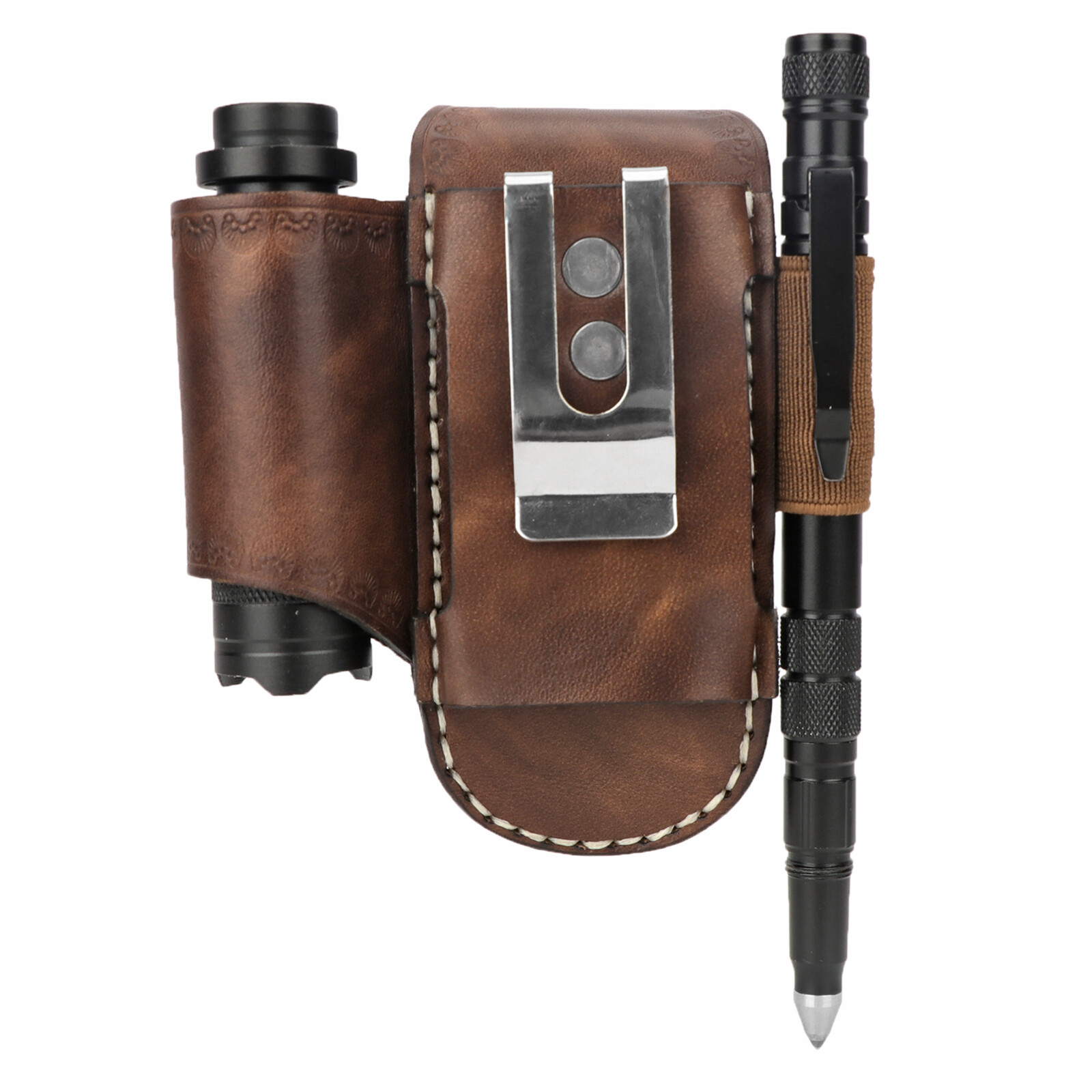 TOURBON Leather Knife Sheath EDC Pliers Belt Pouch Multitool Pocket Holster USA