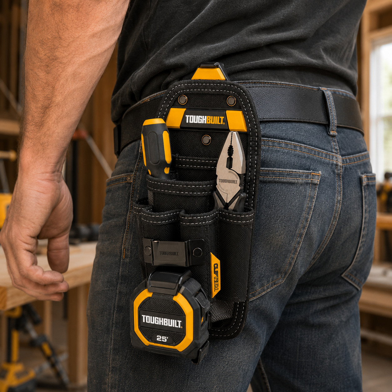 ToughBuilt TB-CT-36-L6 Technician 6-Pocket Large Tool Pouch Belt ClipTech Hub