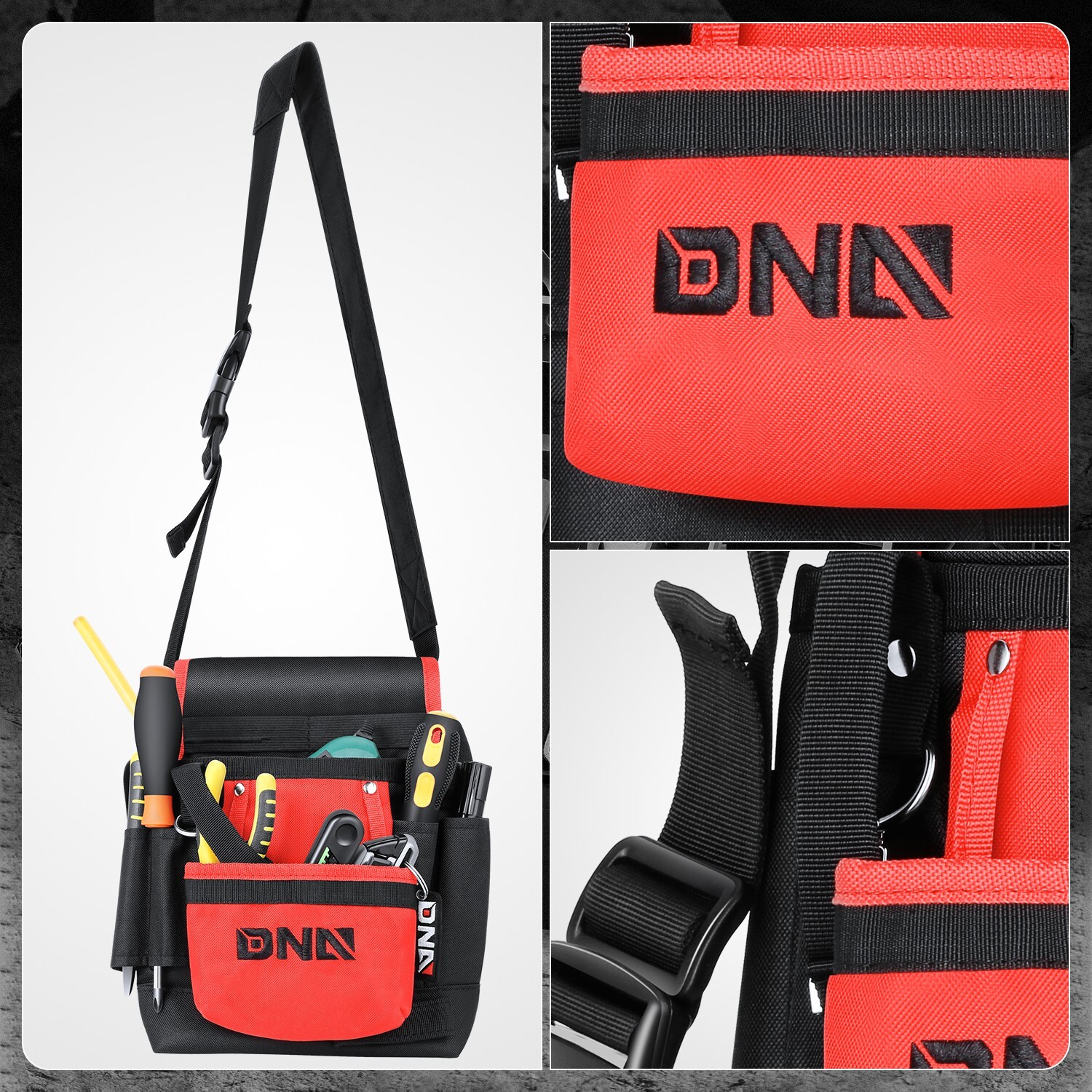 Electrician/Craftsmen/Gardening Portable 2-in-1 Canvas Shoulder&Waist Tool Bag