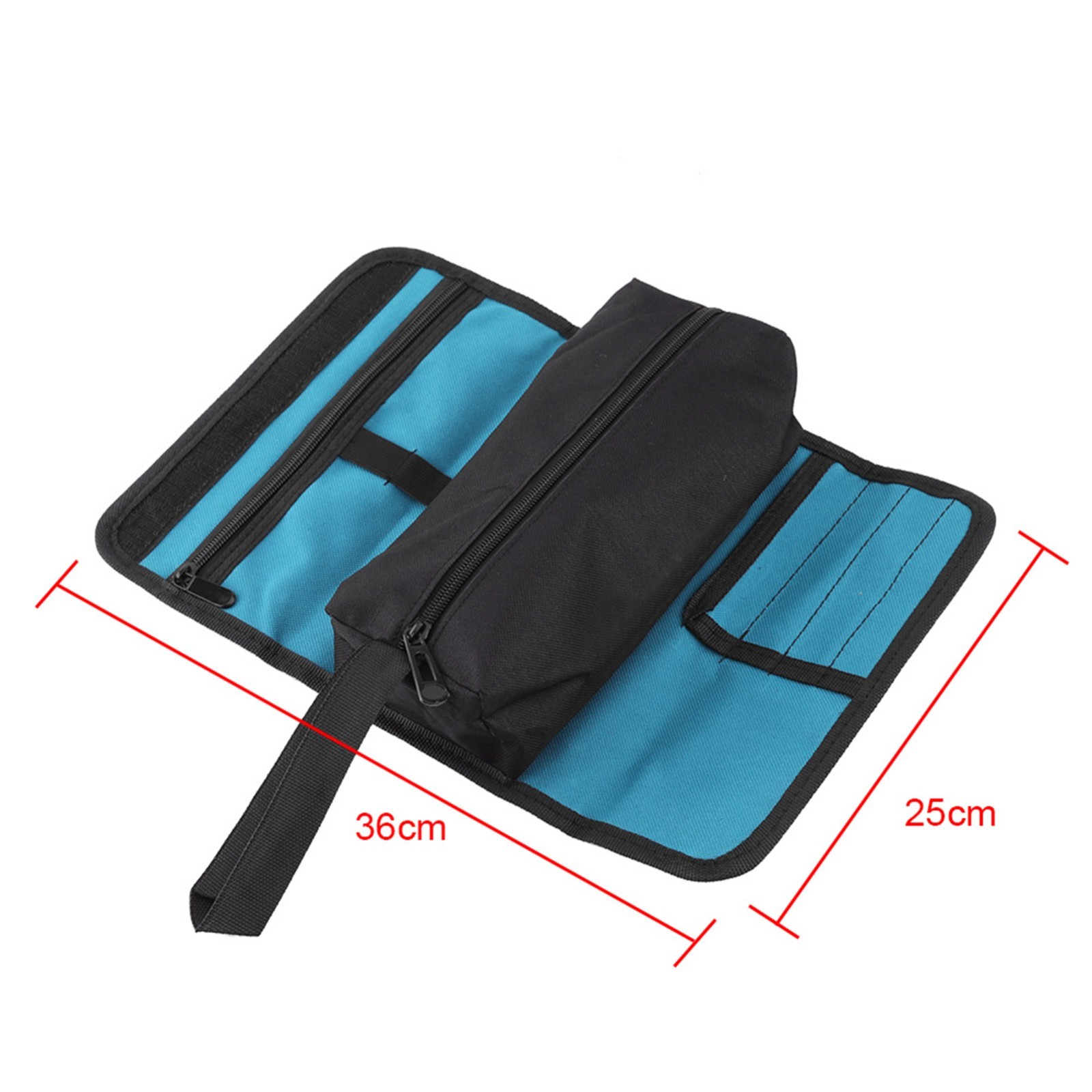 Foldable Electrician Tool Roll Bag Multi-Pocket Portable Hardware Storage Bag