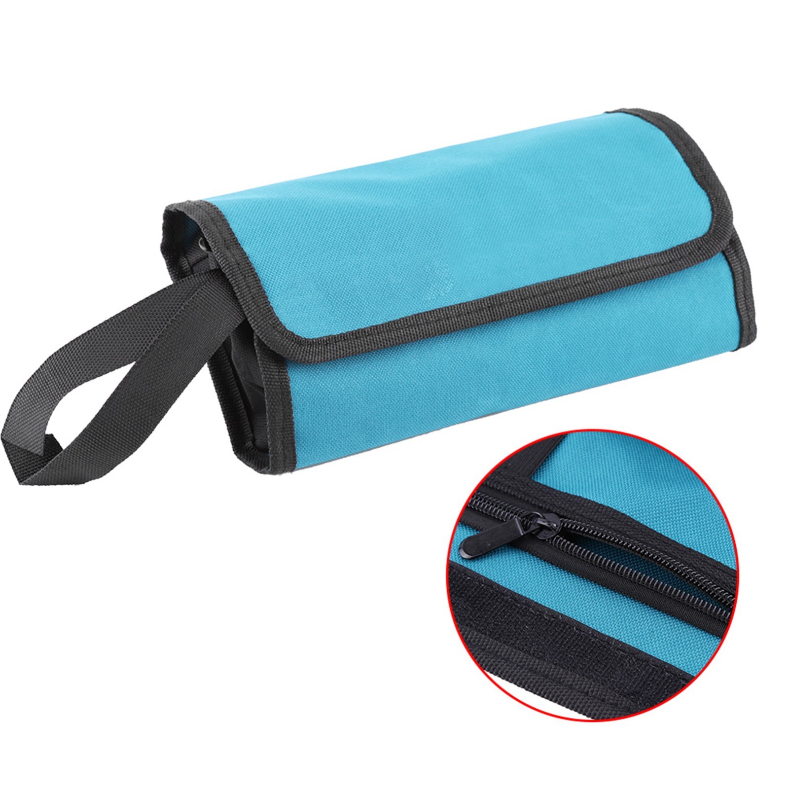 Foldable Electrician Tool Roll Bag Multi-Pocket Portable Hardware Storage Bag