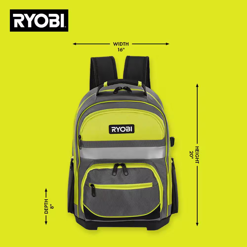 16 In. Backpack with Tool Organizer