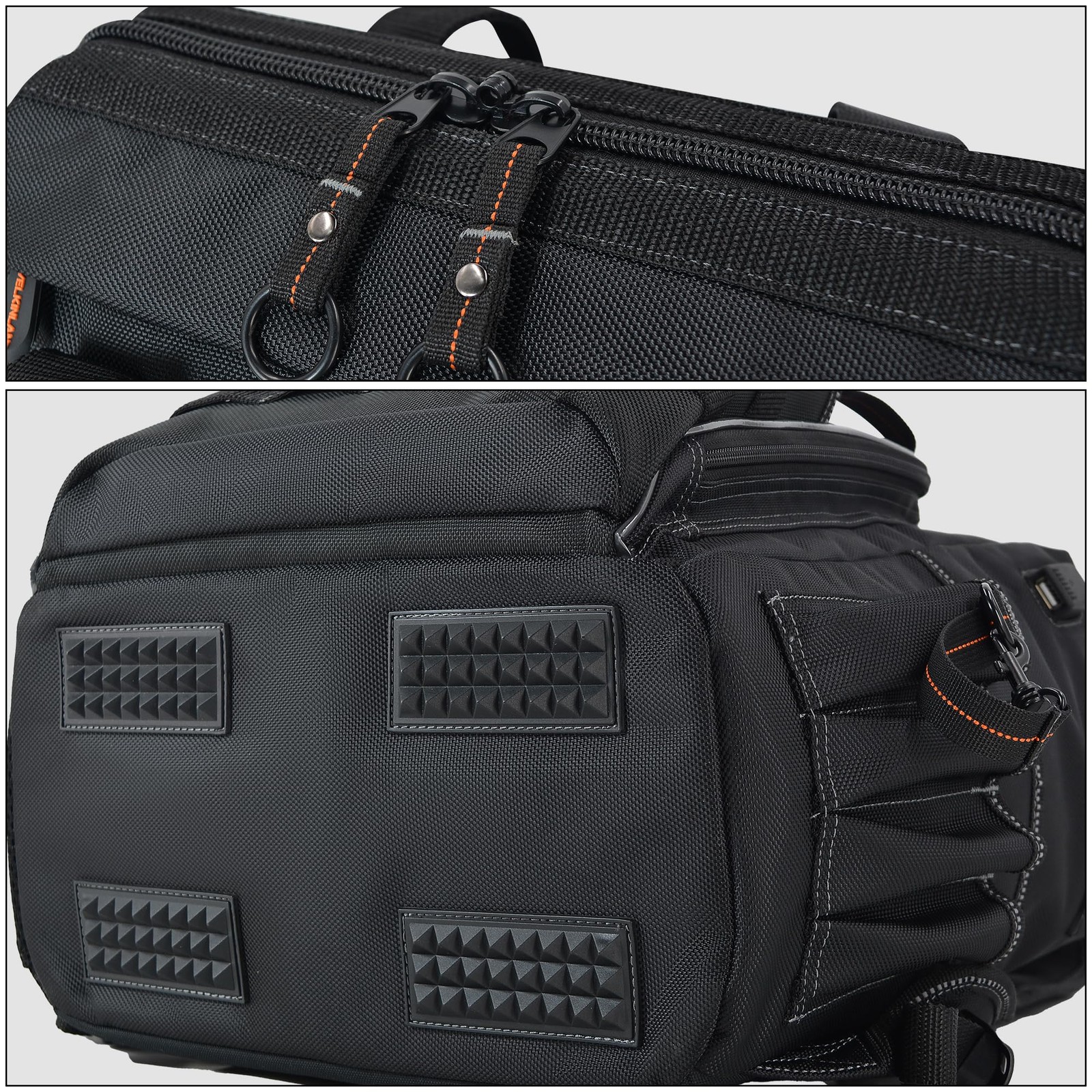 WELKINLAND 55-Pockets Tool backpack, bag Backpack Black/Orange