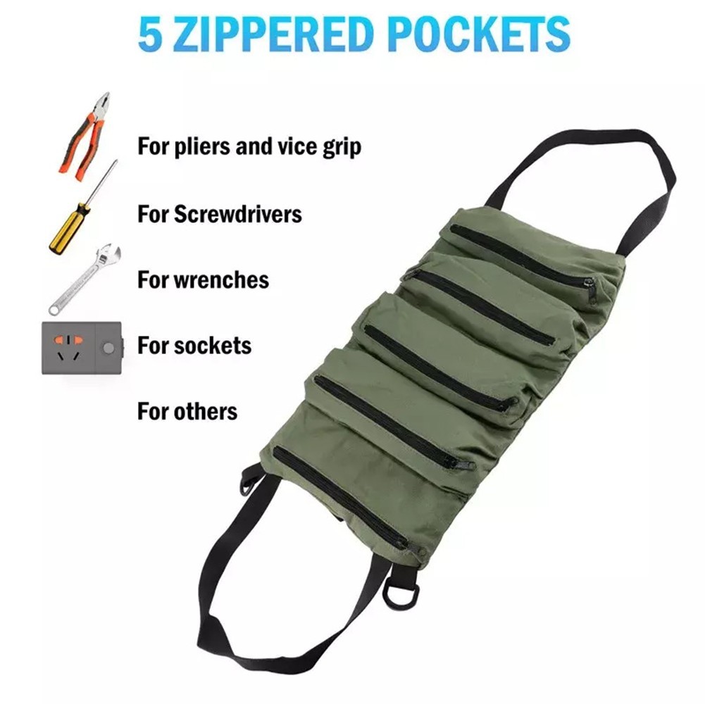 Reliable Tool Storage Solution with Reinforced Seams and Anti Rust Zippers