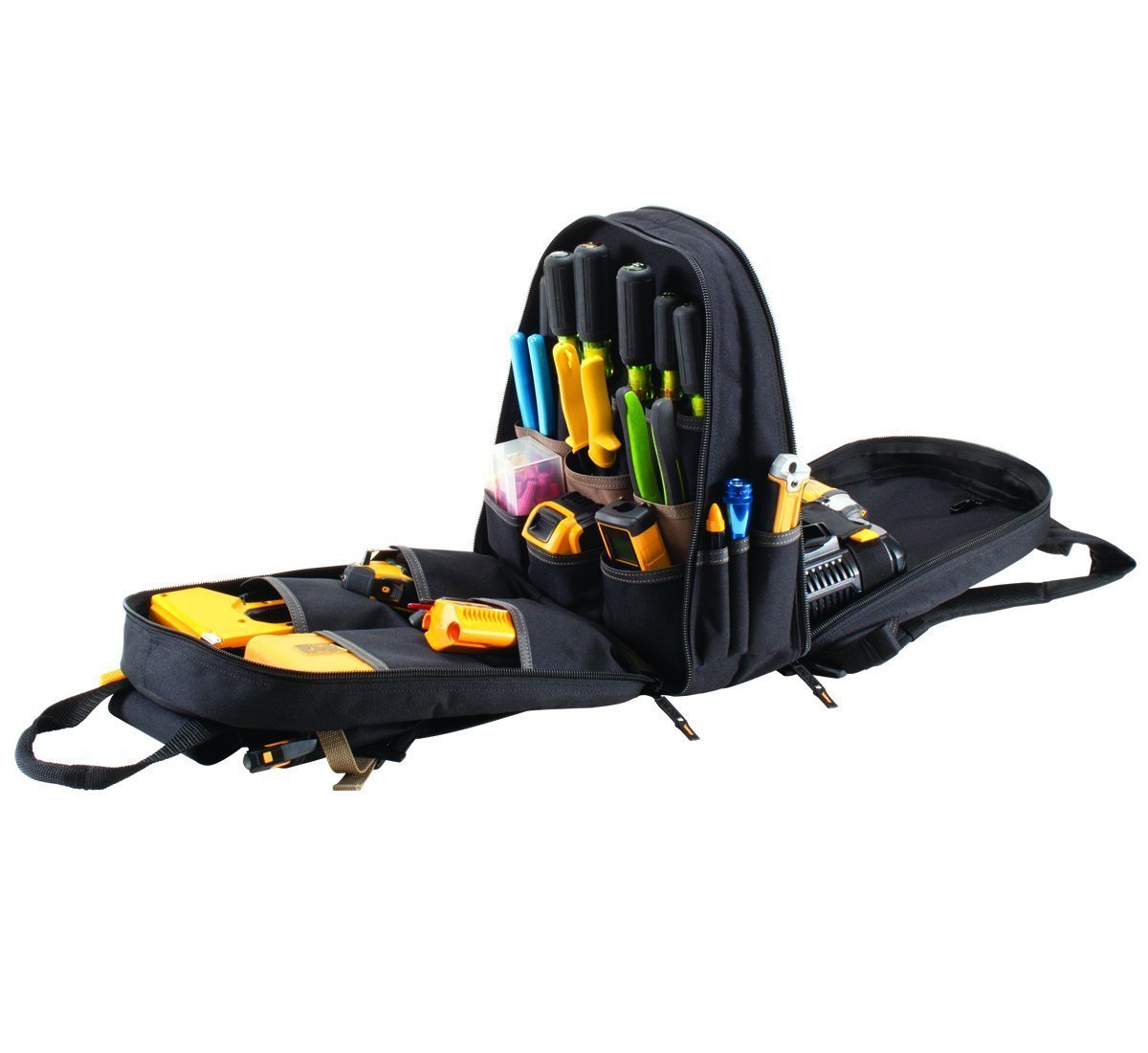 CLC Tech Gear Portable, 44 Pocket, Wear Resistant Carpenter Tool Carrying Case