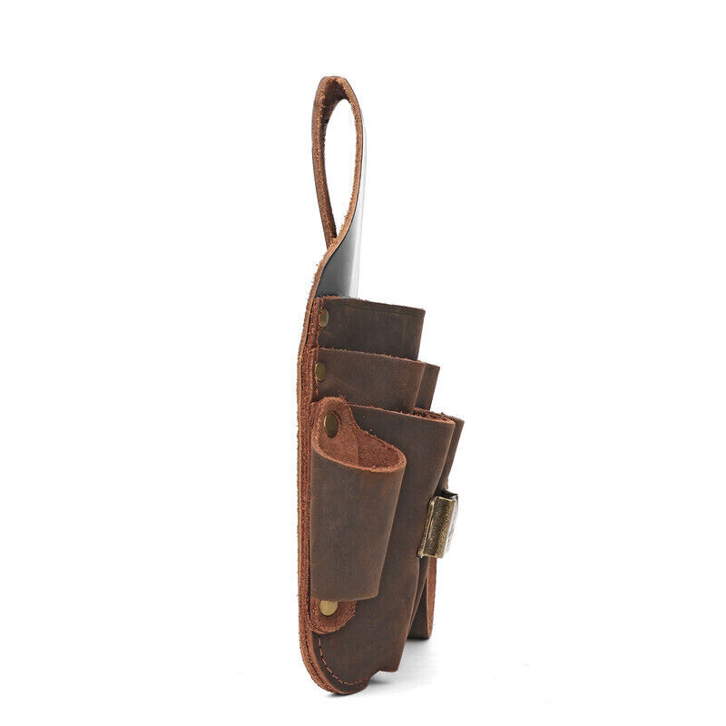 TOURBON Leather 5 in 1 Holster Electric Tape Thong Carry Tool Pouch Belt Holder