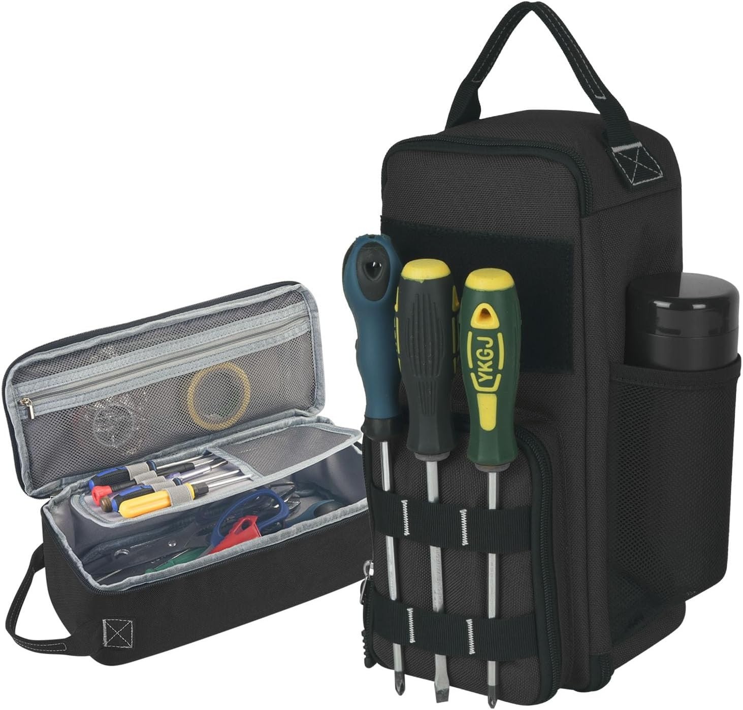 12.6″ Small Tool Bag Pouch for Men with Multiple Pockets, Waterproof Heavy Du…