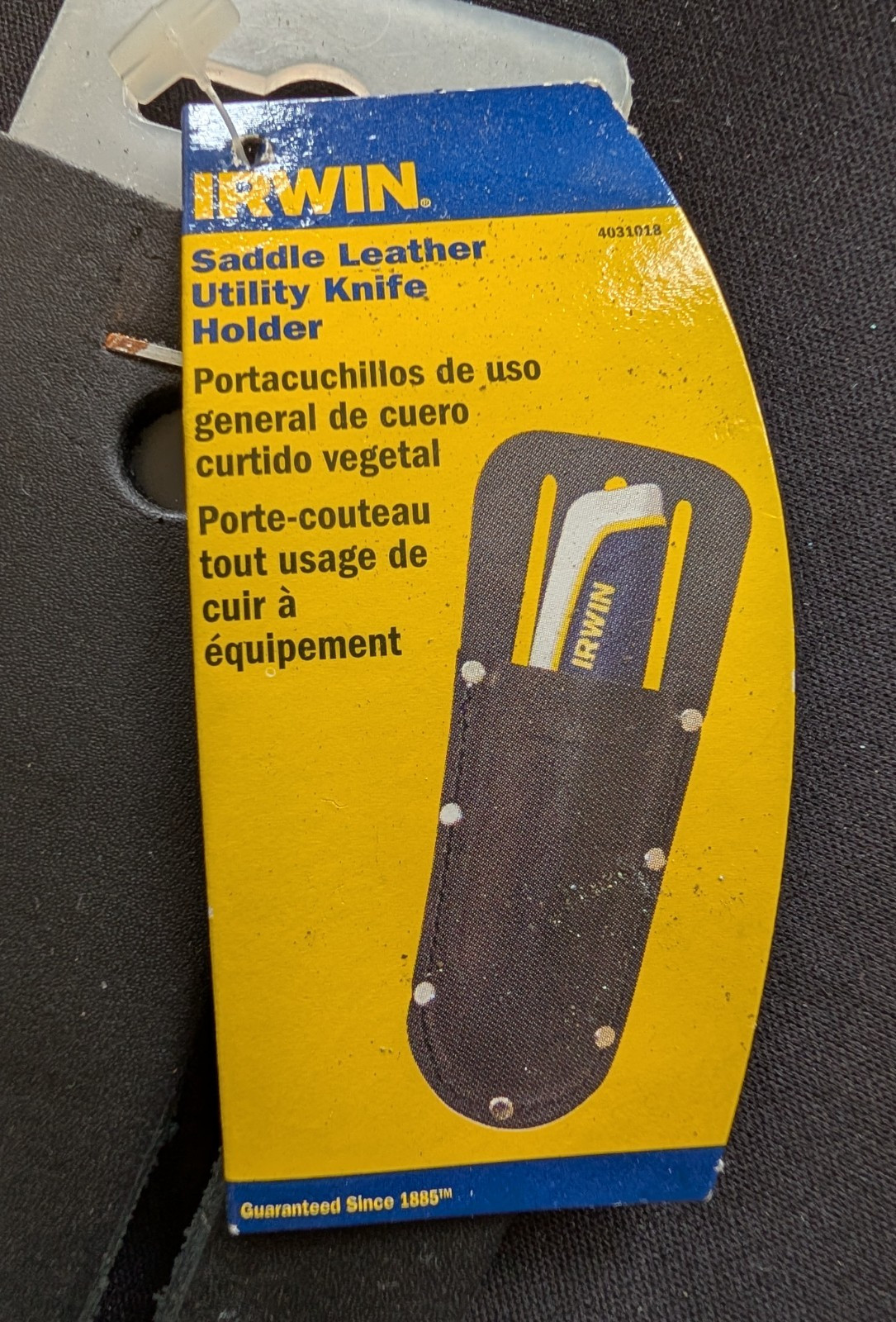 Vintage IRWIN Saddle Leather Utility Knife Holder Pouch Model 4031018 – NEW